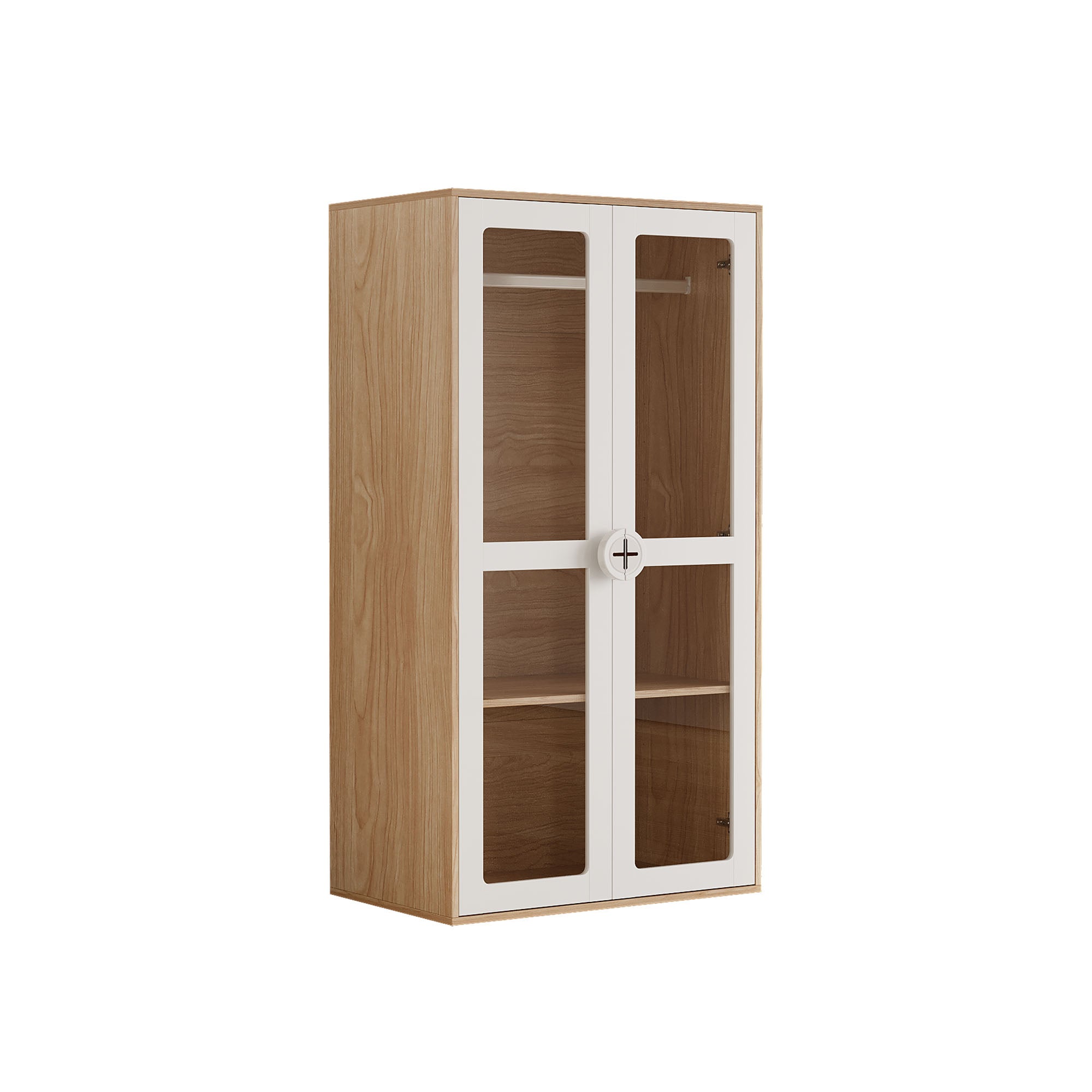 Kinderkleiderschrank mit Acryl-Türen und verstellbaren Regalen