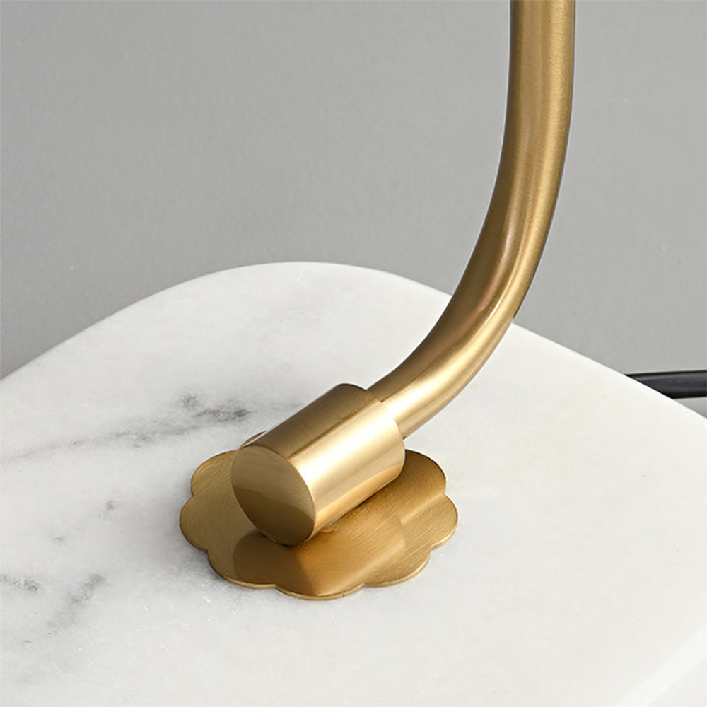 Moderne Metall-Glas-Tischlampe, Eisen-Marmor-Glas, Nachttisch/Zimmer, E26 Sockel, 110V-240V