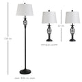 Vintage 3-teiliges Lampen-Set mit Steh- und Tischleuchten für stilvolle Raumbeleuchtung