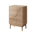 Modern Oak 4-Drawer Storage Cabinet
