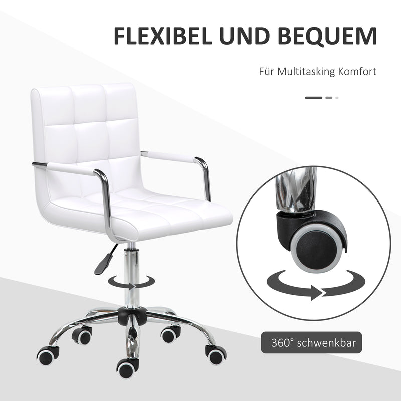 Ergonomischer Drehstuhl mit Armlehnen und Rollen für Büro & Homeoffice