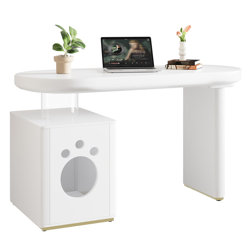 Schreibtisch mit integrierter Haustierhöhle