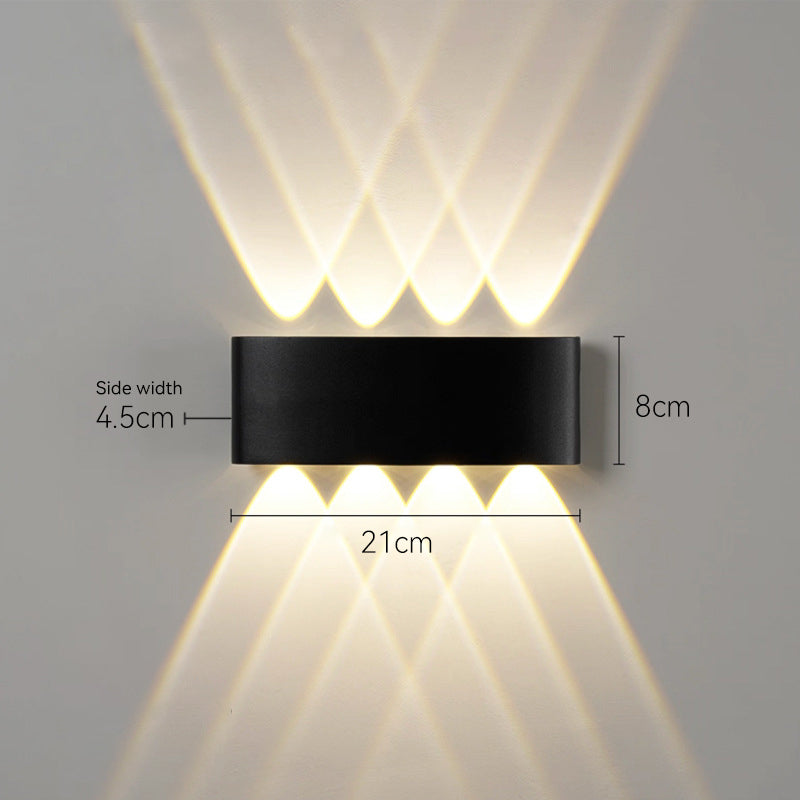 Moderne LED Wandleuchte für Innen- und Außenbereiche
