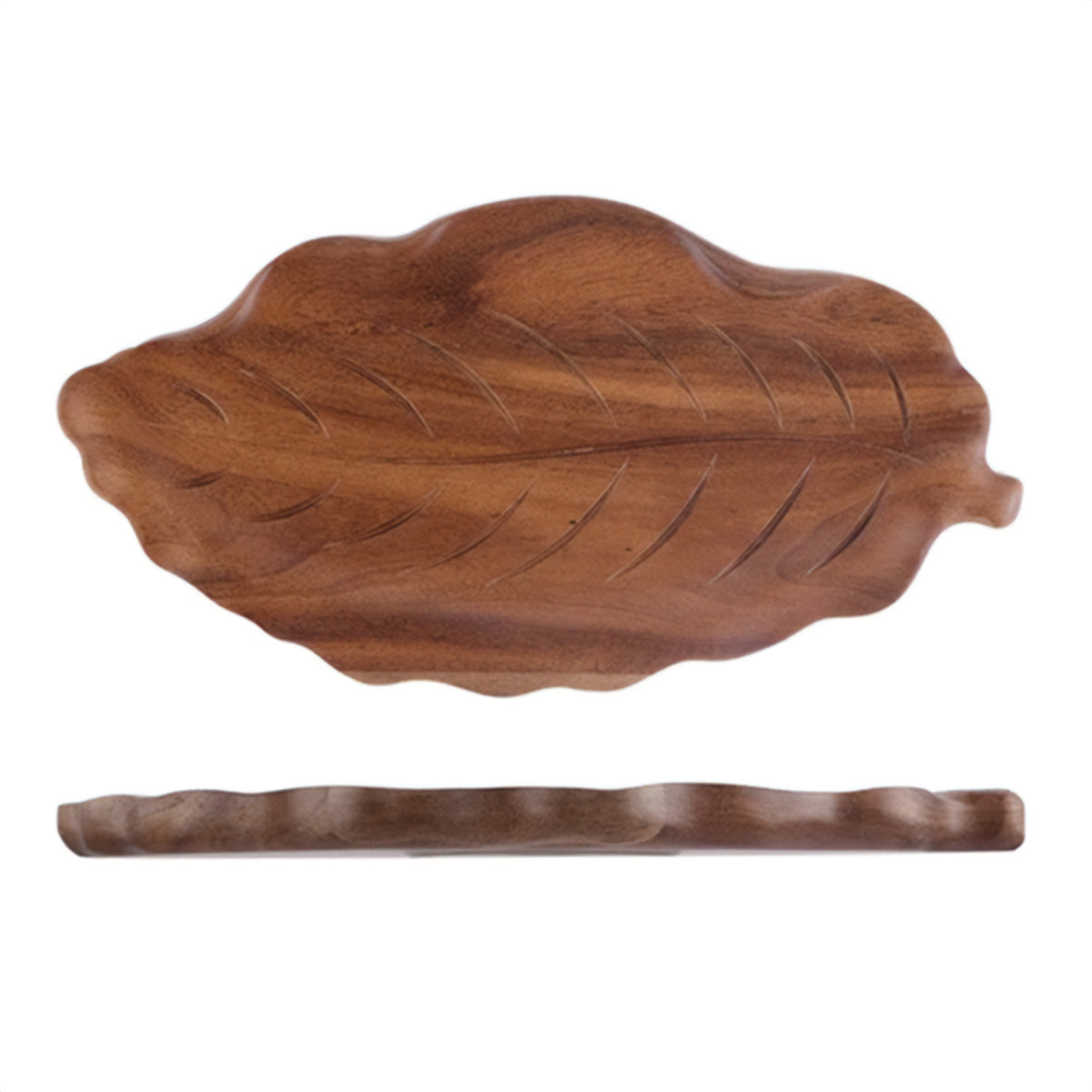 Abstrakte Walnuss Blatt hölzerne Serviertablett | Eco-Friendly | Artistic Dessert, Vorspeise, Schmuck Organisator