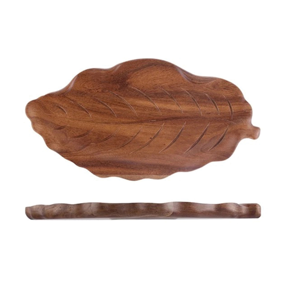 Abstrakte Walnuss Blatt hölzerne Serviertablett | Eco-Friendly | Artistic Dessert, Vorspeise, Schmuck Organisator