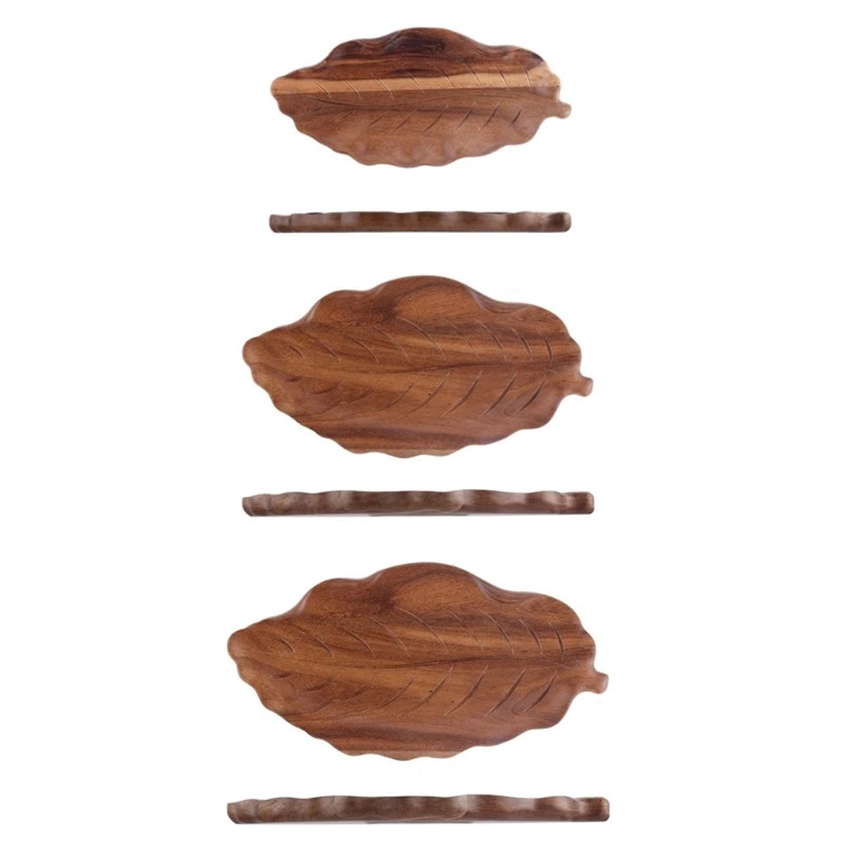 Abstrakte Walnuss Blatt hölzerne Serviertablett | Eco-Friendly | Artistic Dessert, Vorspeise, Schmuck Organisator