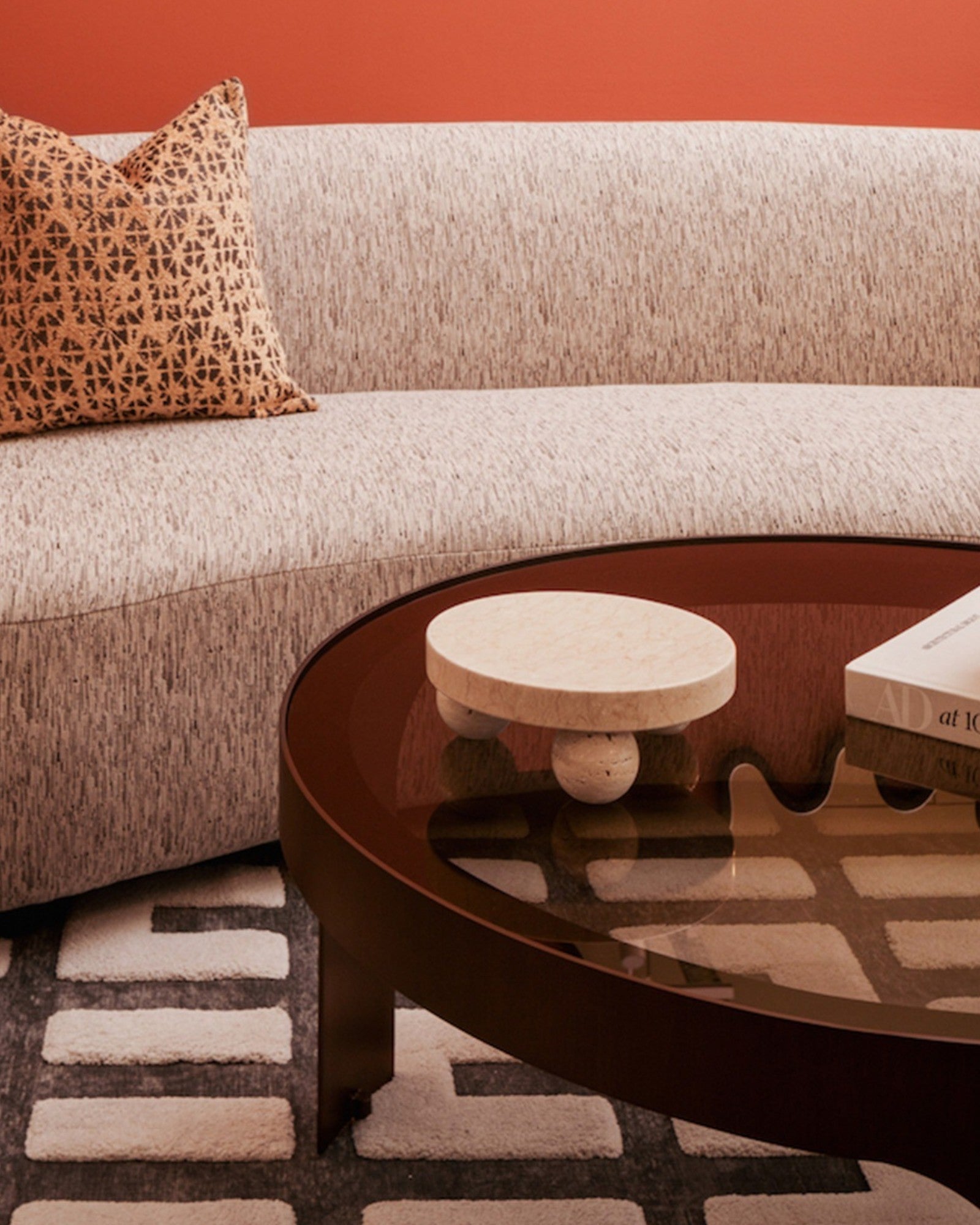 Wabi-Sabi Marmorablage – Beige Rund 23x9 cm – Dekorative Schale