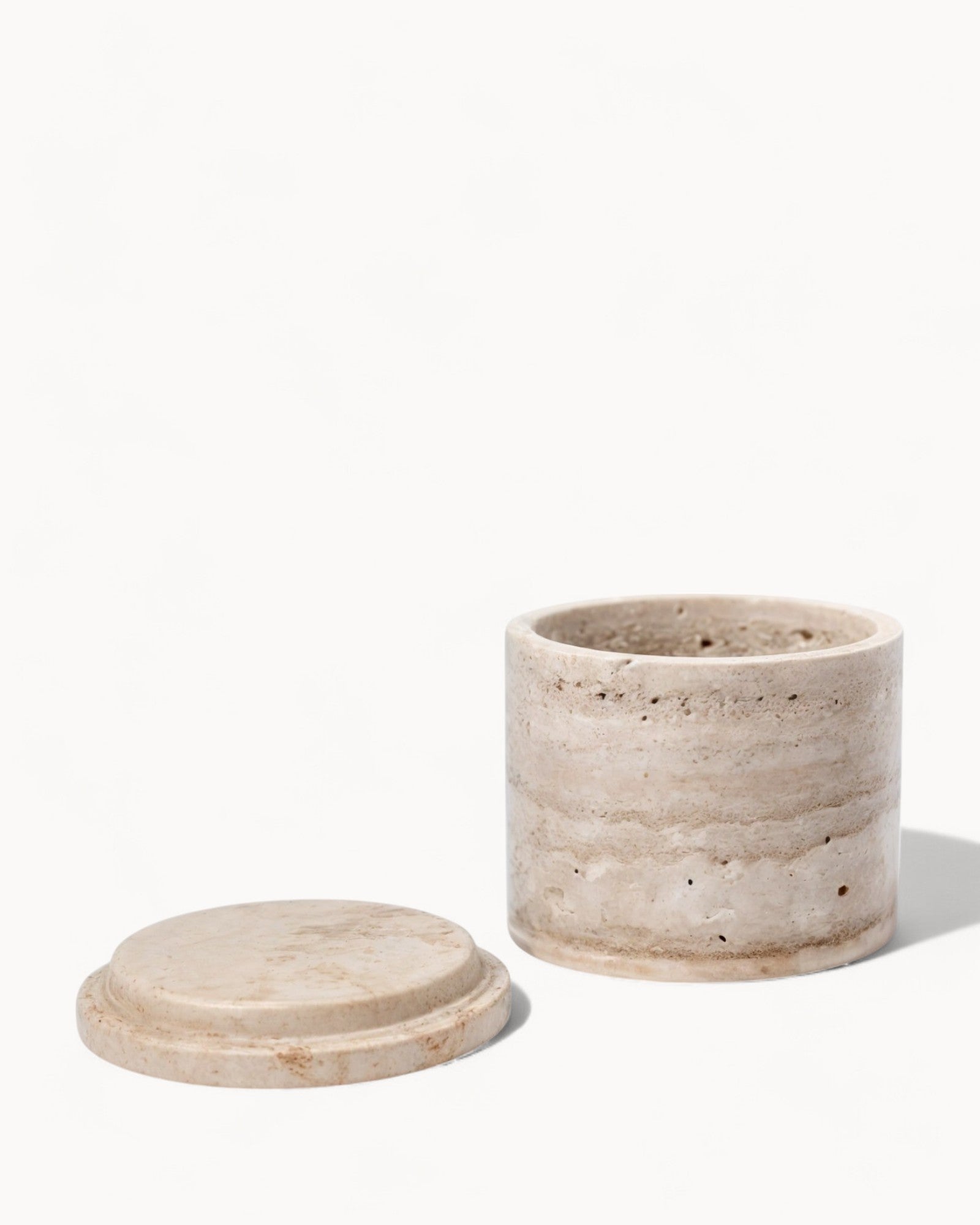 Travertin Stein – Haushalts-Aufbewahrungsgläser aus Naturmarmor – Frischhaltebehälter für Küche