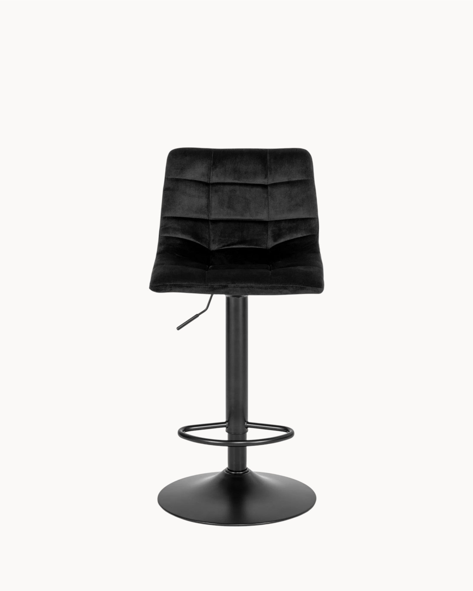 Middelfart Barhocker – Schwarzer Samt, Metallgestell, Höhenverstellbar