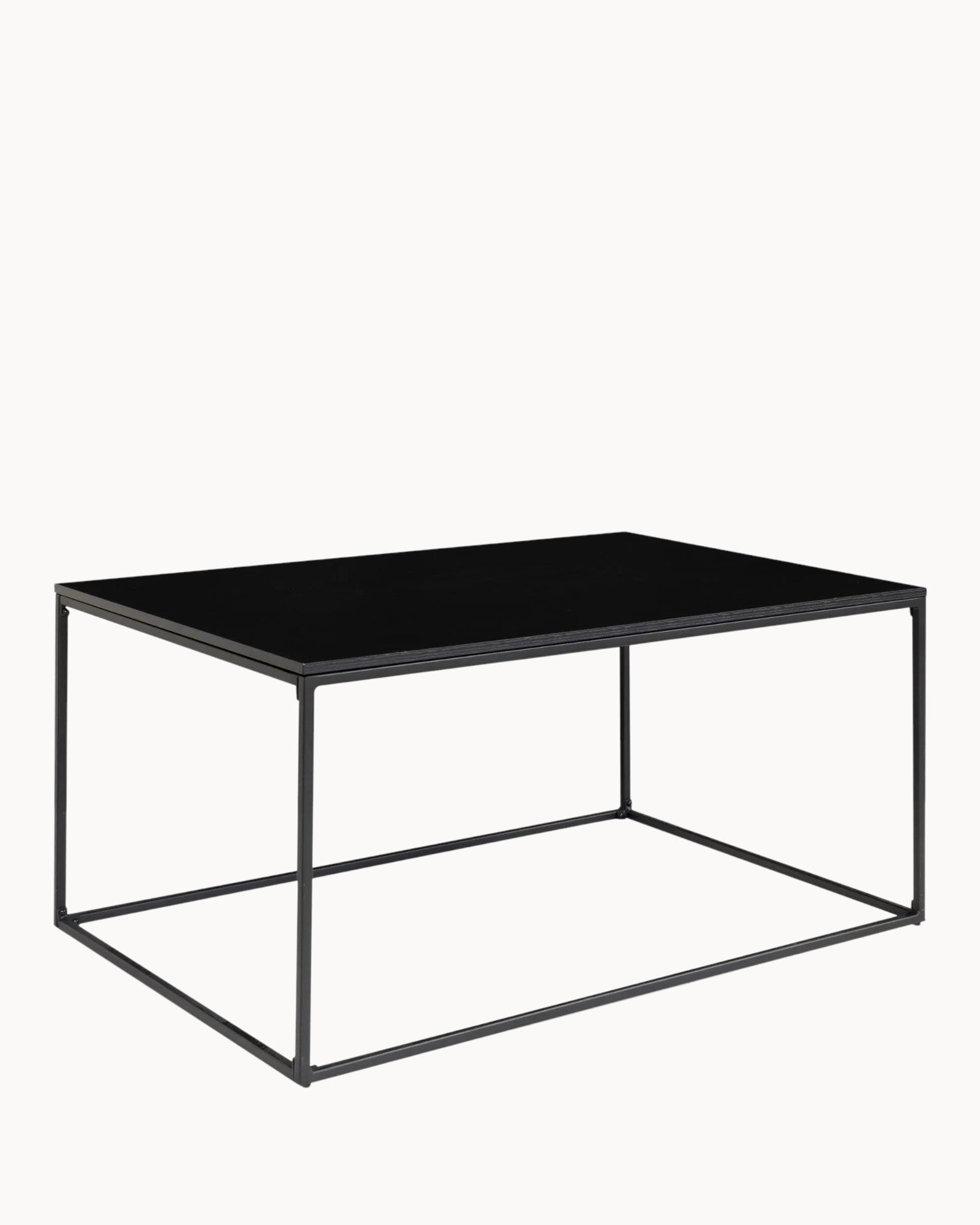 Vita Couchtisch – Schwarz – Metallgestell – 60x90x45 cm