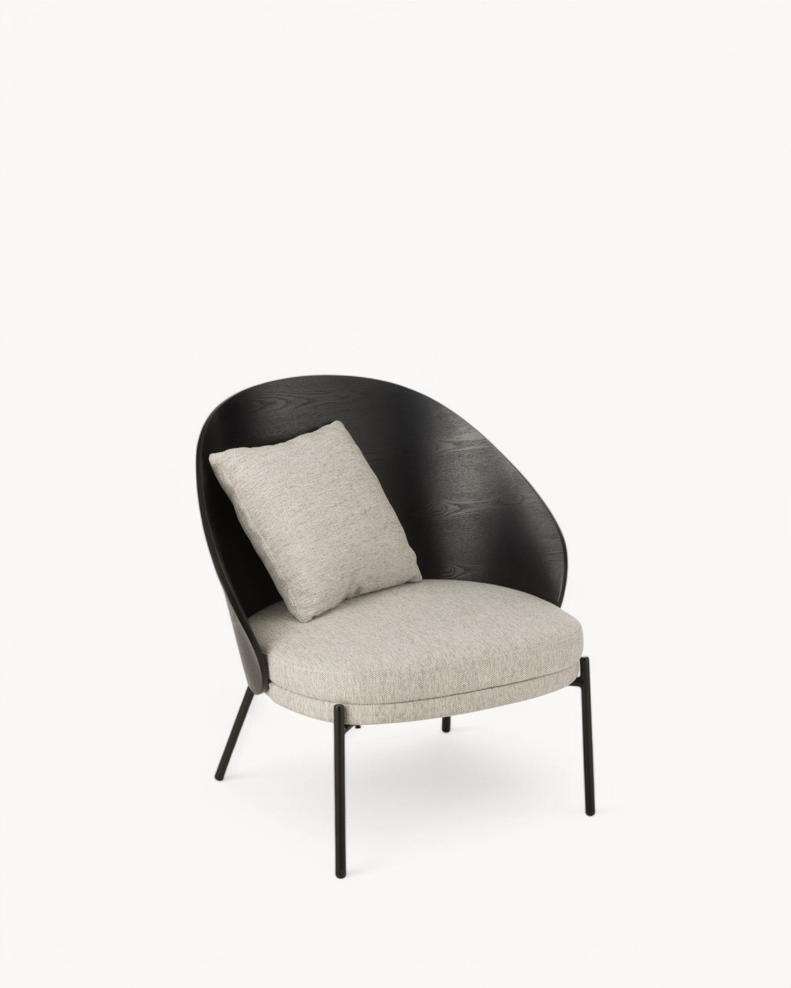 J-Line – Lounge Chair Lone, 2er-Set – Schwarz/Grau – bequem und modern