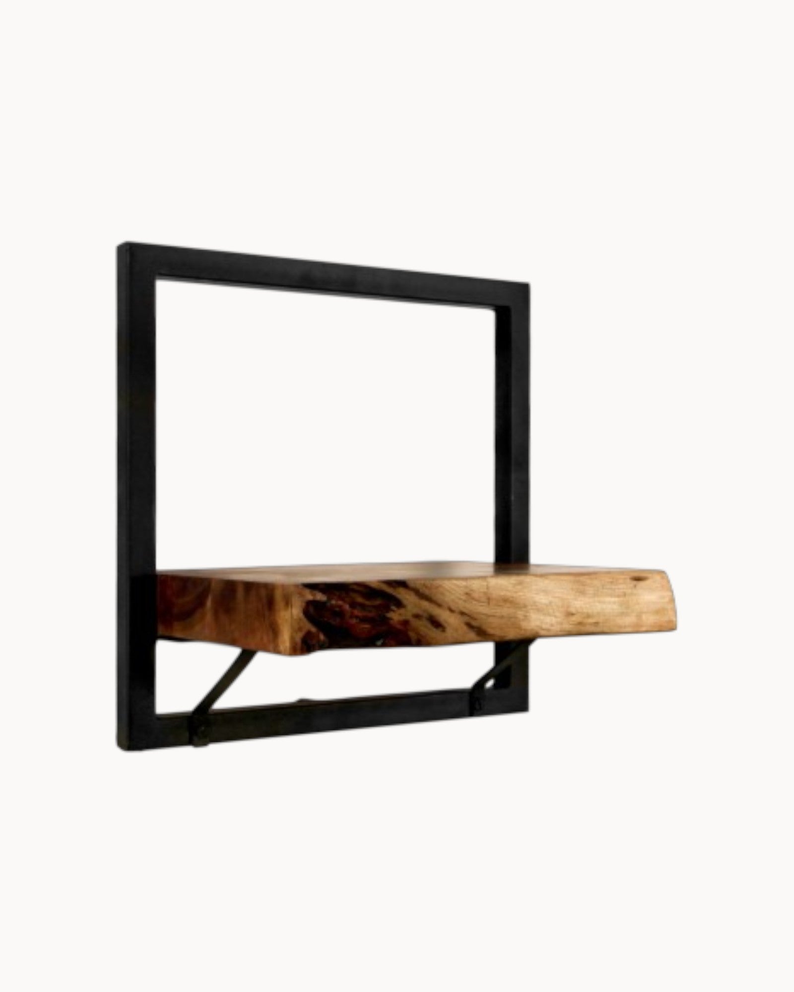 Wandregal Levels – Akazienholz & Metall – 3 Ebenen – Natur/Schwarz