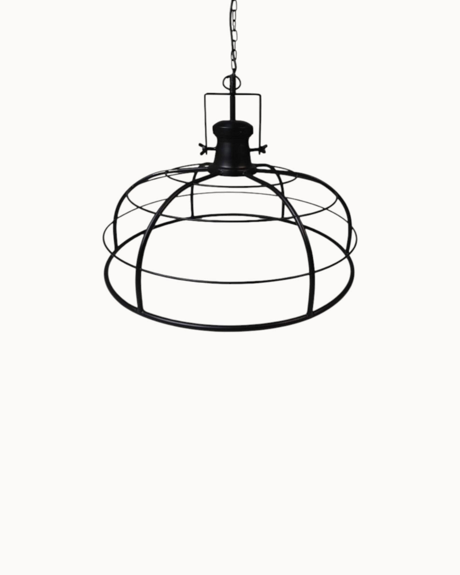 HSM Kollektion – Hängelampe – Schwarzes Metall – Ø60 cm – E27-Fassung