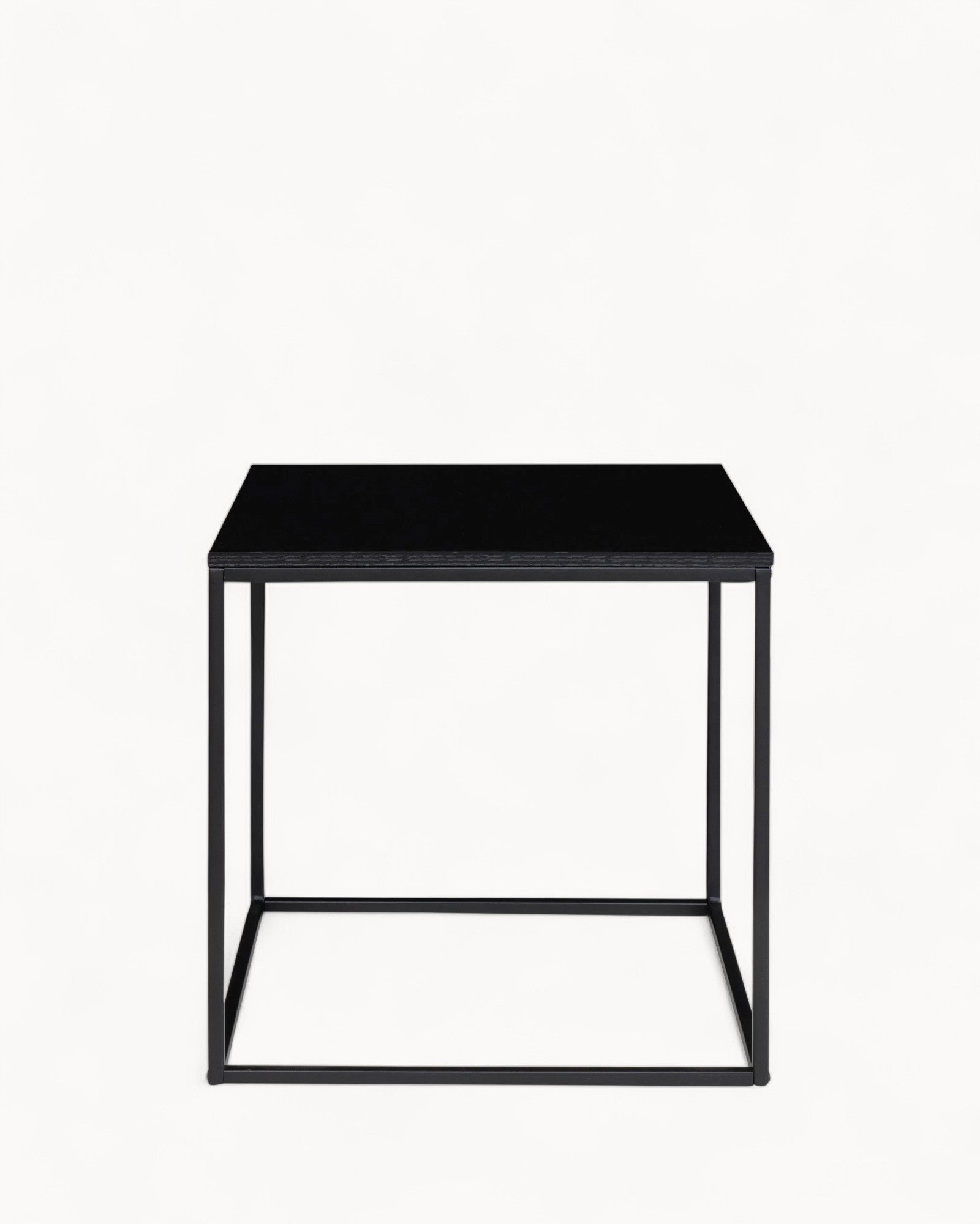 Beistelltisch Black Box – Schwarz, 45x45x45 cm, Metallgestell