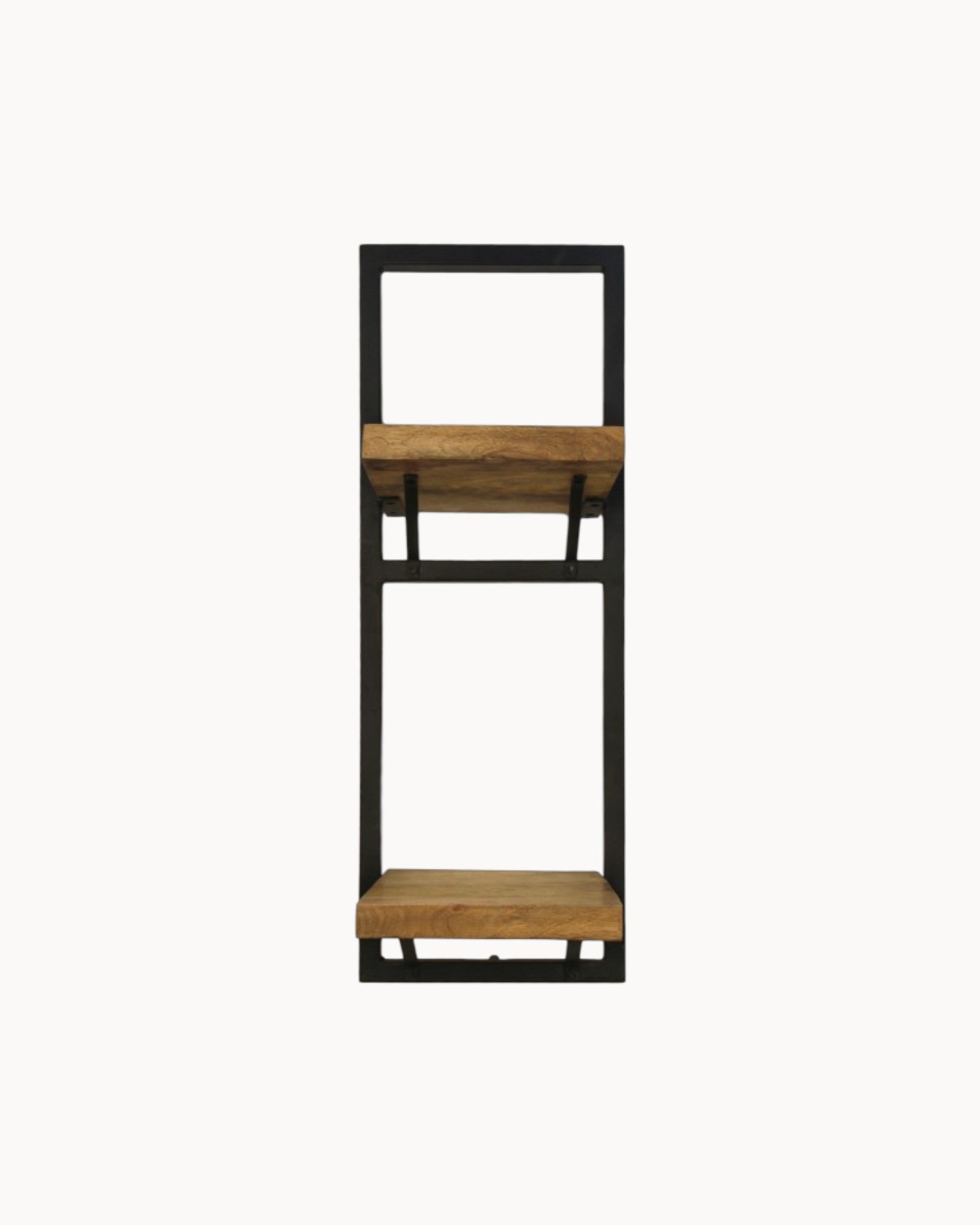 HSM Collection – Wandregal Level Shelf – Mangoholz Metall natur/schwarz
