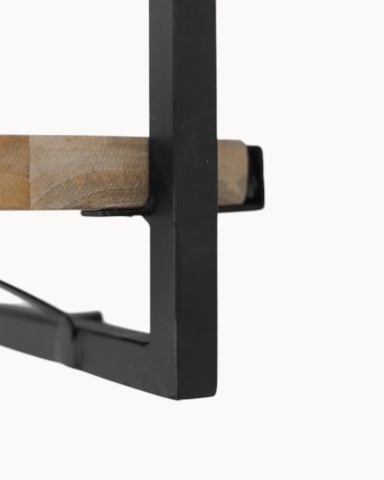 HSM Collection – Wandregal Level Shelf – Mangoholz Metall natur/schwarz