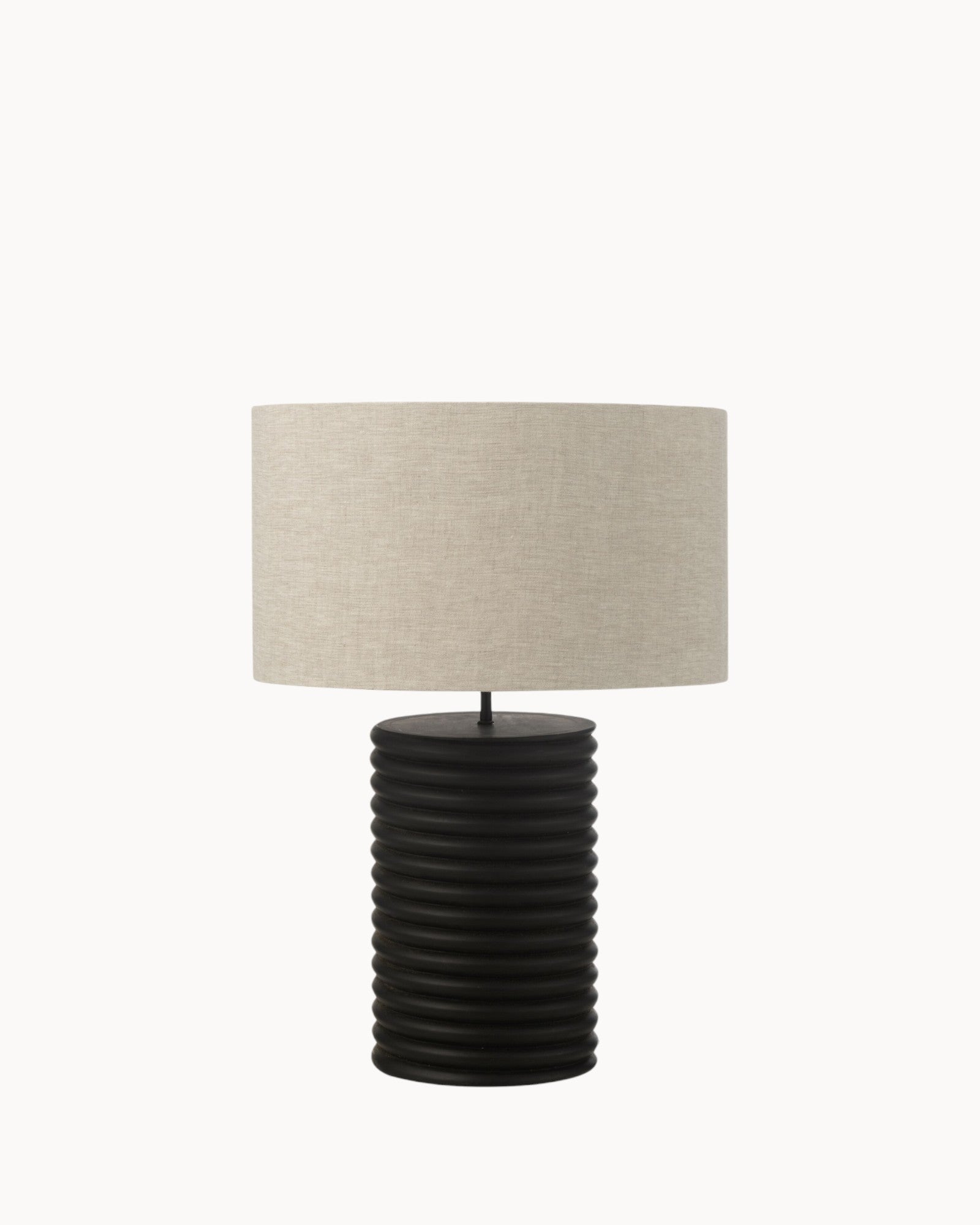 J-Line – Tischlampe – Gewinde Ailanthus Holz Schwarz/Grau – 70 cm – E27