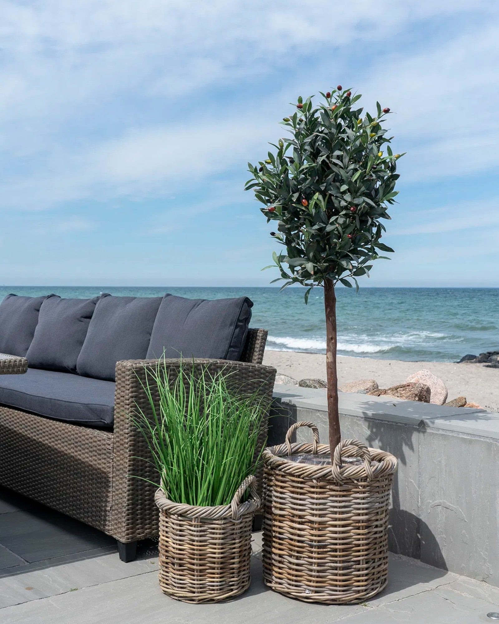 Künstlicher Olivenbaum – 150 cm, grünes Deko-Baum für Innen