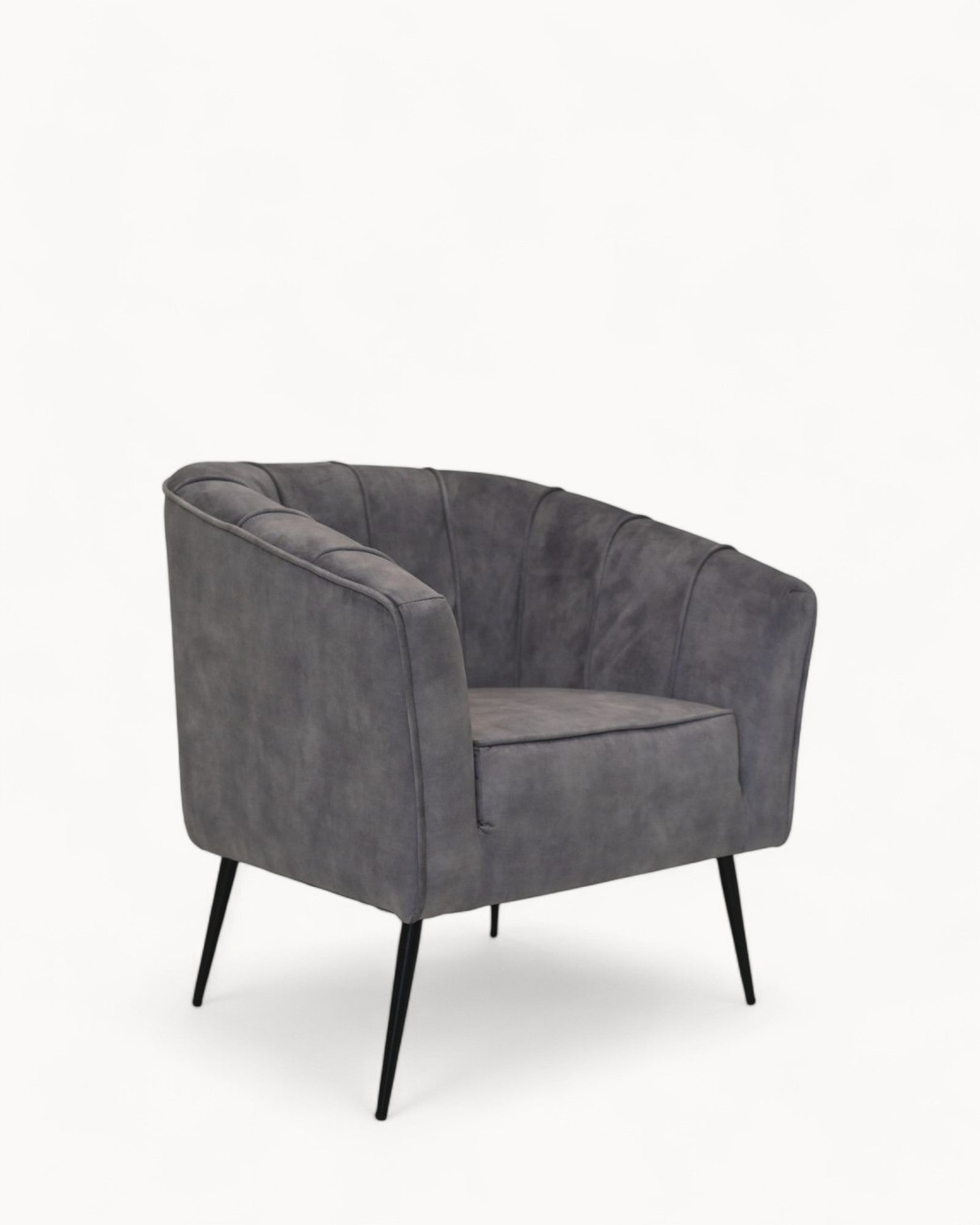 HSM Collection – Esszimmerstuhl Chester – Grau – Adore-Stoff – Metallbeine