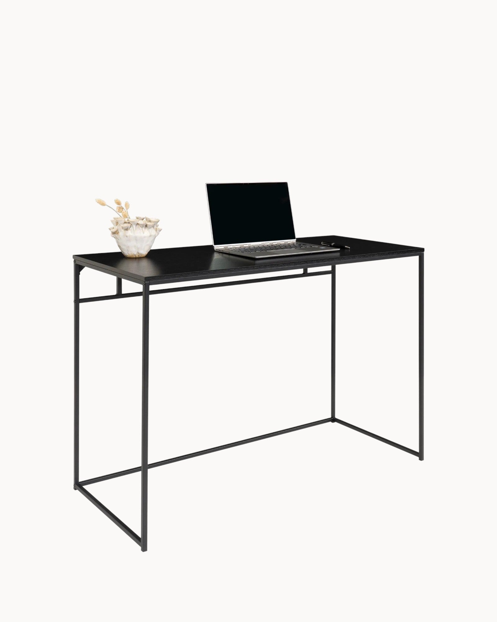 Schreibtisch Vita – Schwarz, Metallgestell, 100x45x75 cm