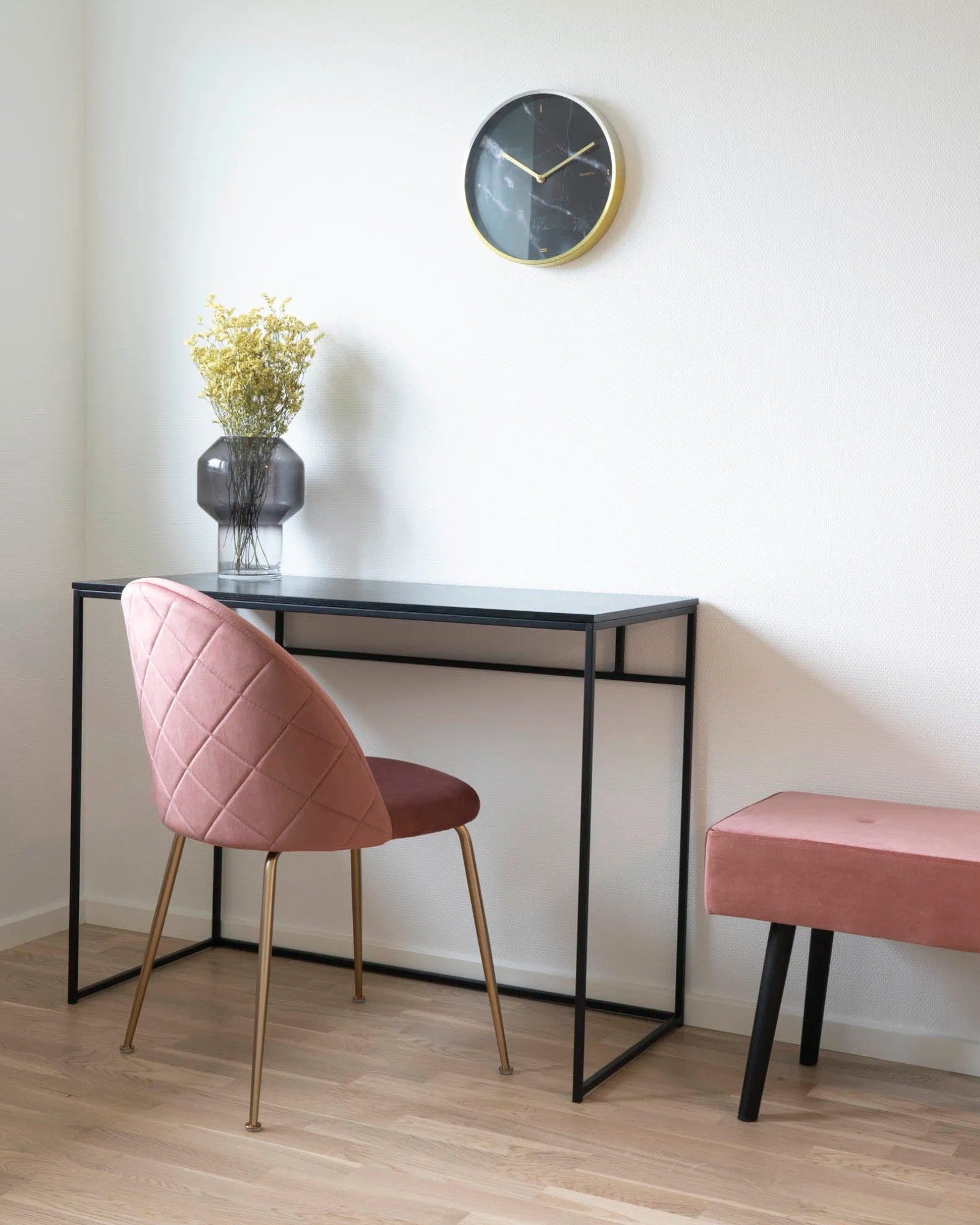 Schreibtisch Vita – Schwarz, Metallgestell, 100x45x75 cm