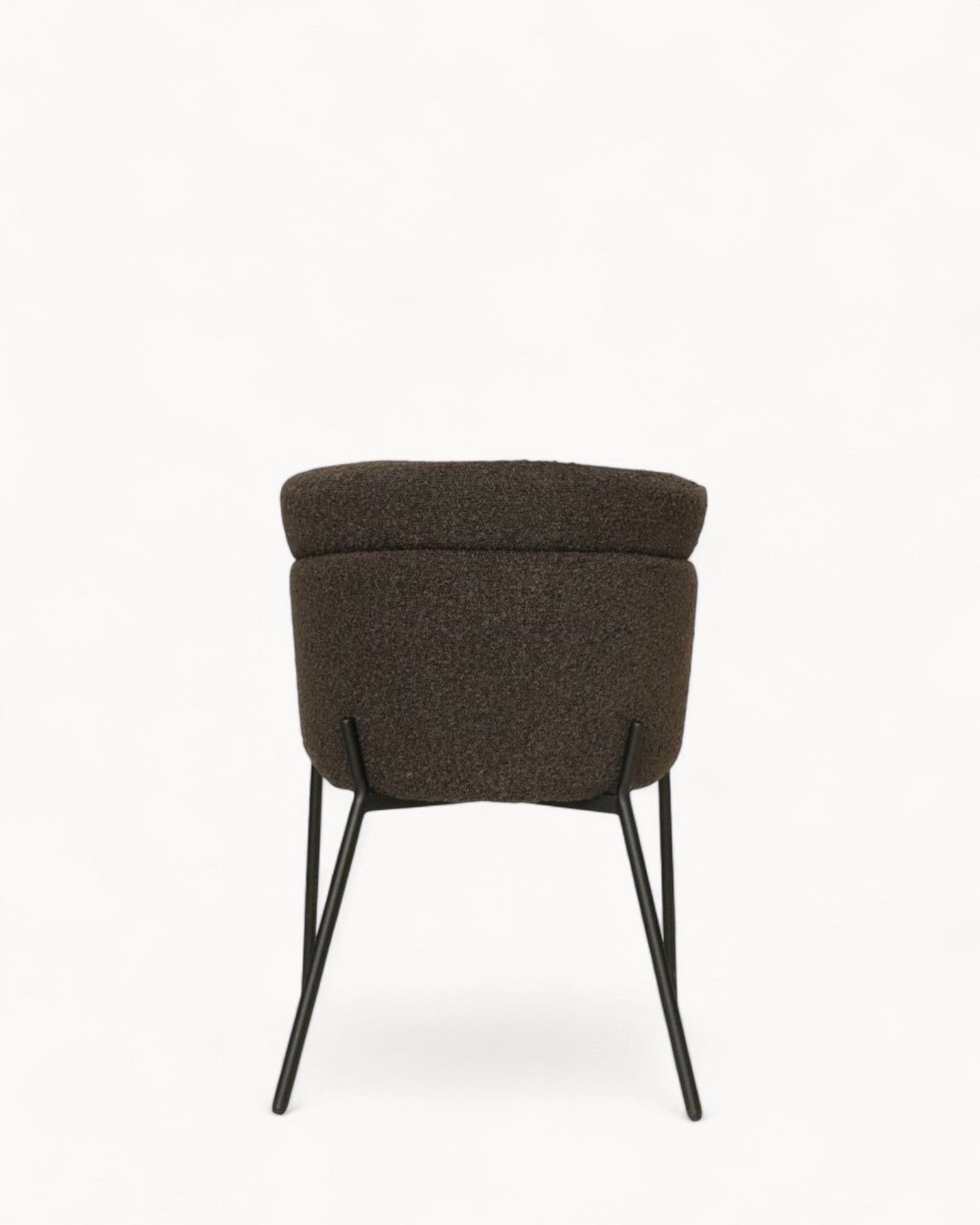 HSM Collection - Esszimmerstuhl Luca 2er-Set - Teddy Bouclé Espresso