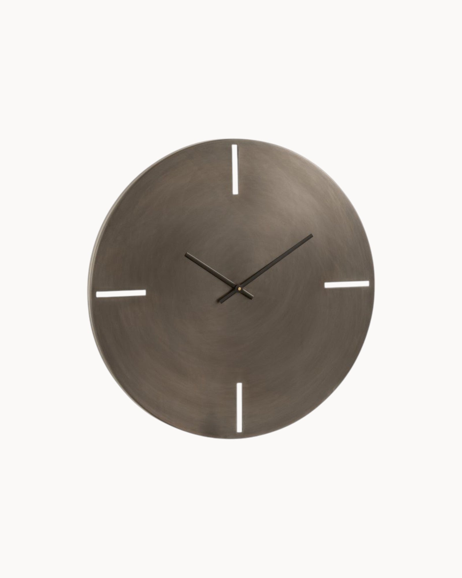 J-Line Runde Uhr – Metall Dunkelgrau Ø 50,5 cm