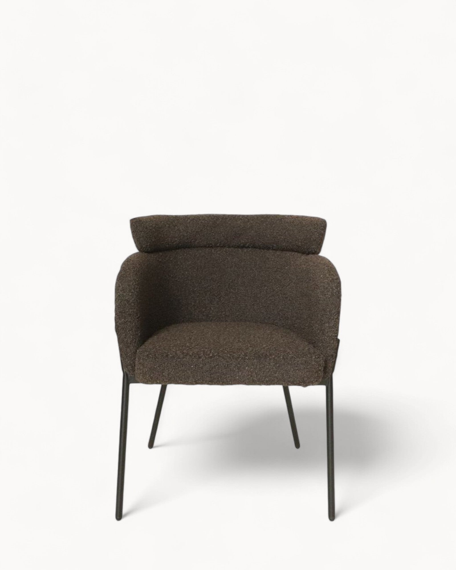 HSM Collection - Esszimmerstuhl Luca 2er-Set - Teddy Bouclé Espresso