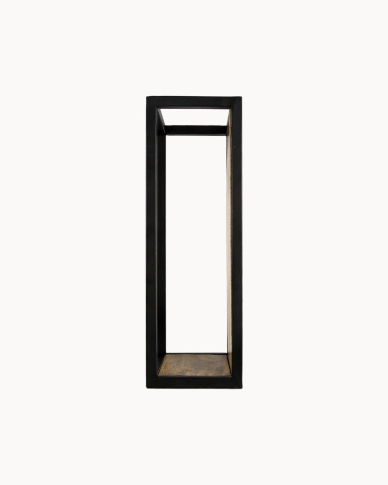 Wandregal Levels – Mango Holz/Metall – Natur/Schwarz – 25x18x55 cm