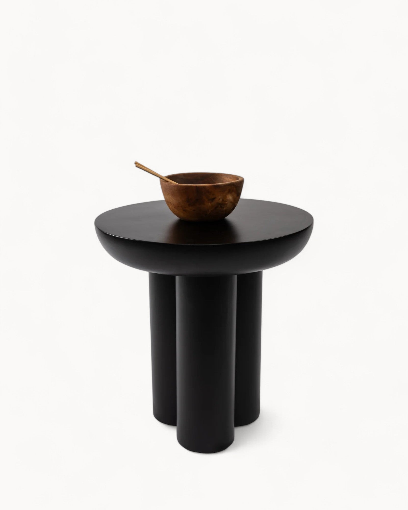 J-Line Beistelltisch Trio – Mangoholz Schwarz – 50x50 cm, 60 cm hoch