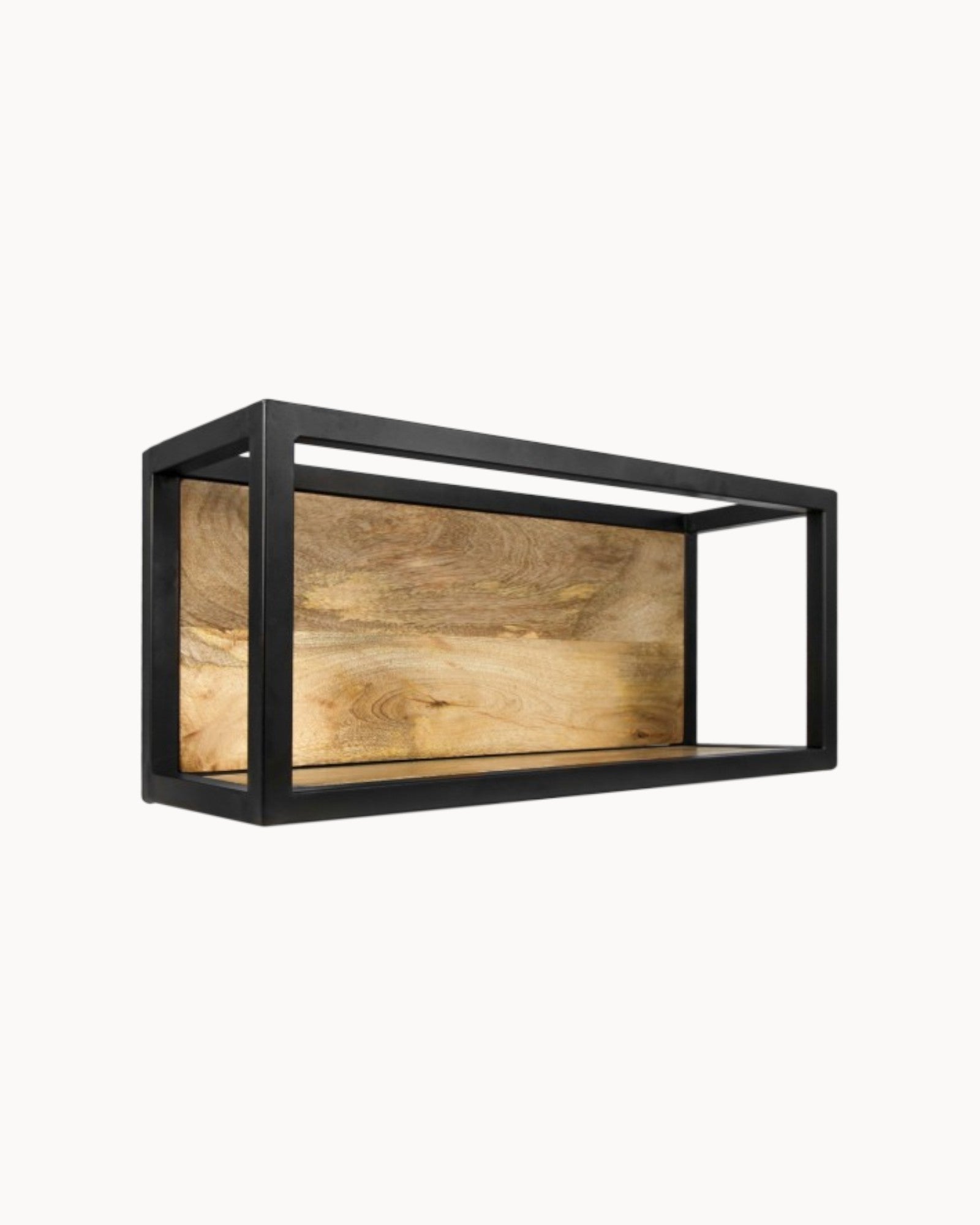 Wandregal – HSM Collection Levels – Mangoholz/Metall – Natur/Schwarz