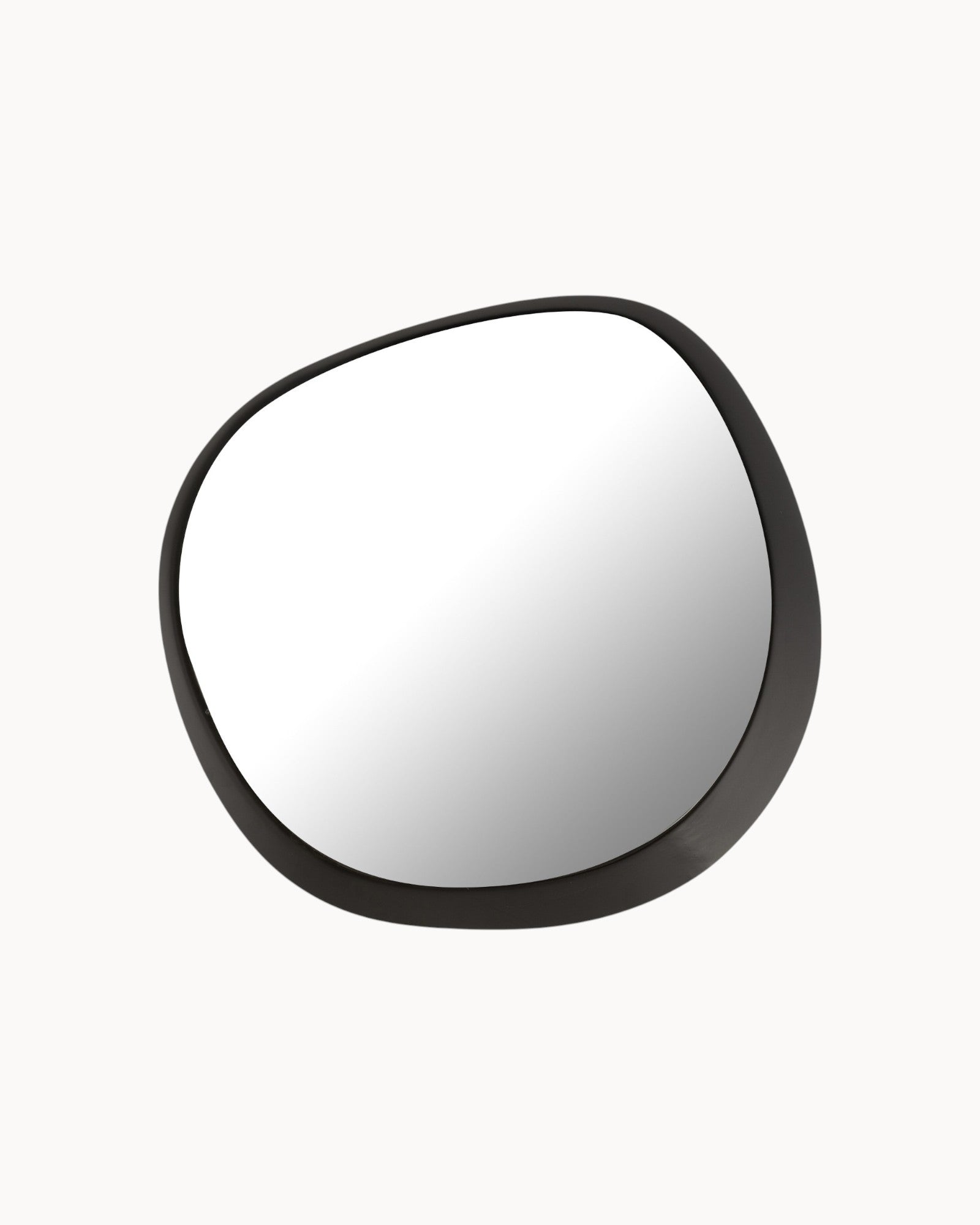 J-Line Wandspiegel – Groß, Schwarz, Metall und Glas, 82 cm