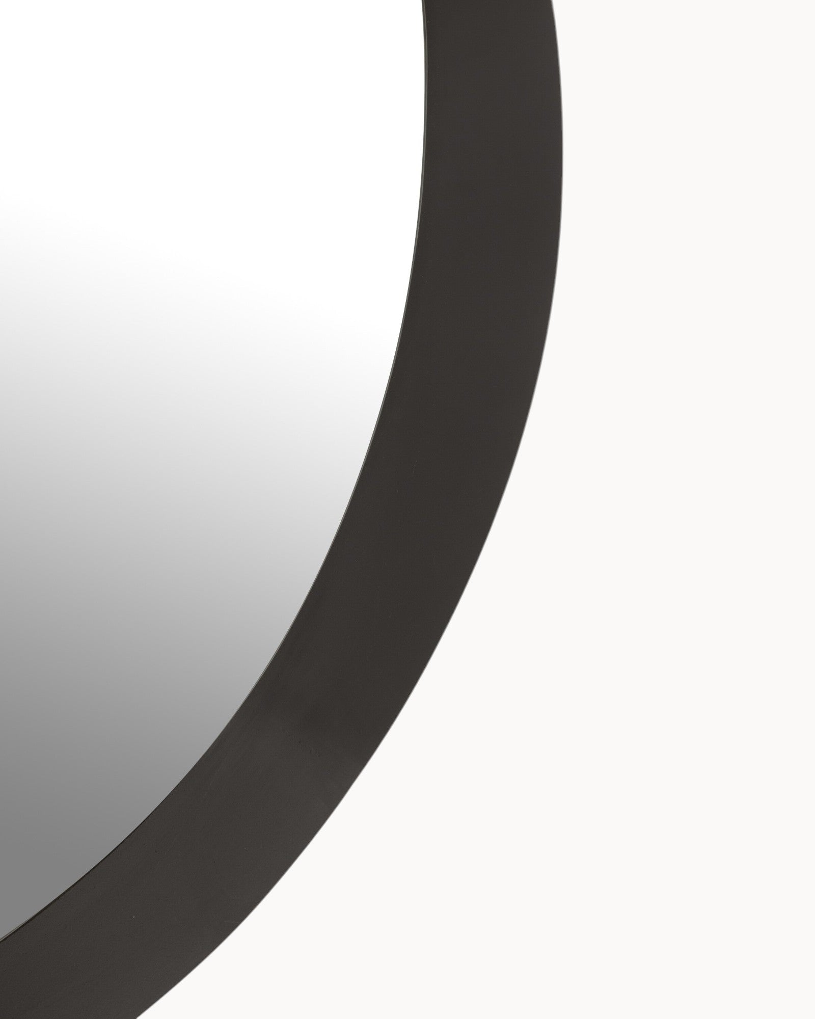 J-Line Wandspiegel – Groß, Schwarz, Metall und Glas, 82 cm