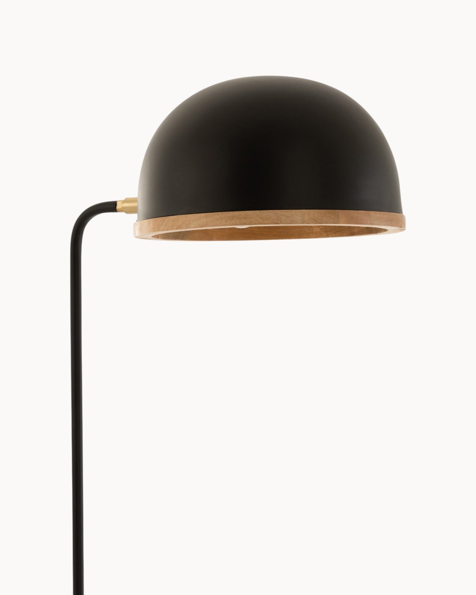 J-Line – Stehlampe Evy – Schwarz/Natur – Eisen & Holz – E14 Fassung