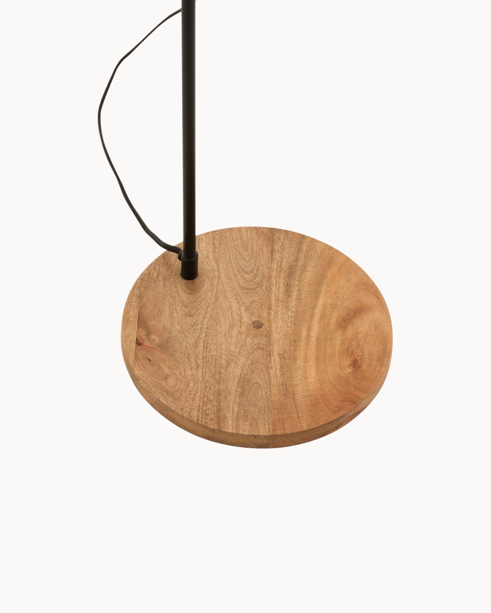 J-Line – Stehlampe Evy – Schwarz/Natur – Eisen & Holz – E14 Fassung