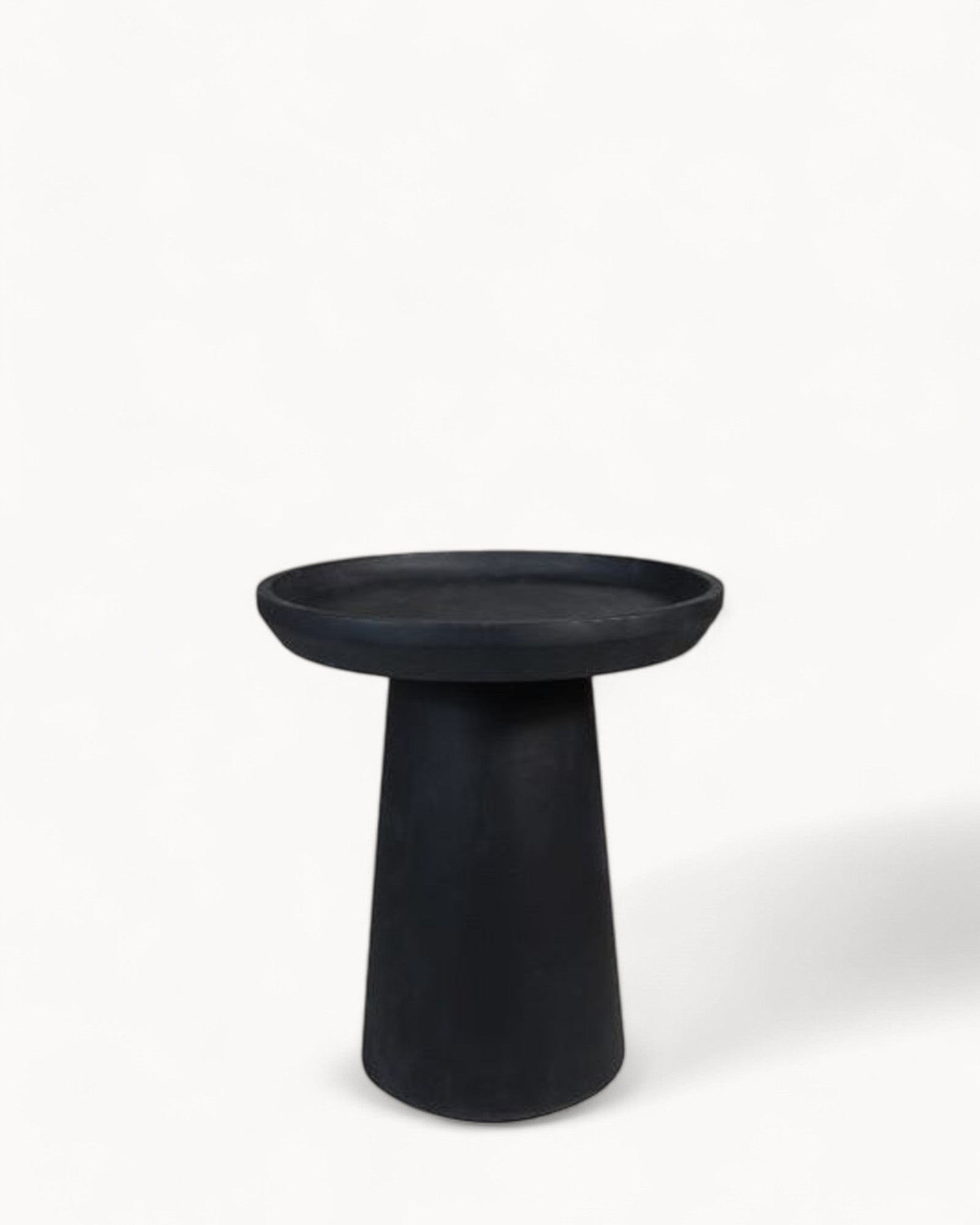 HSM Collection – Couchtisch Drum 45x45x50 cm – Mattschwarz – Mangoholz