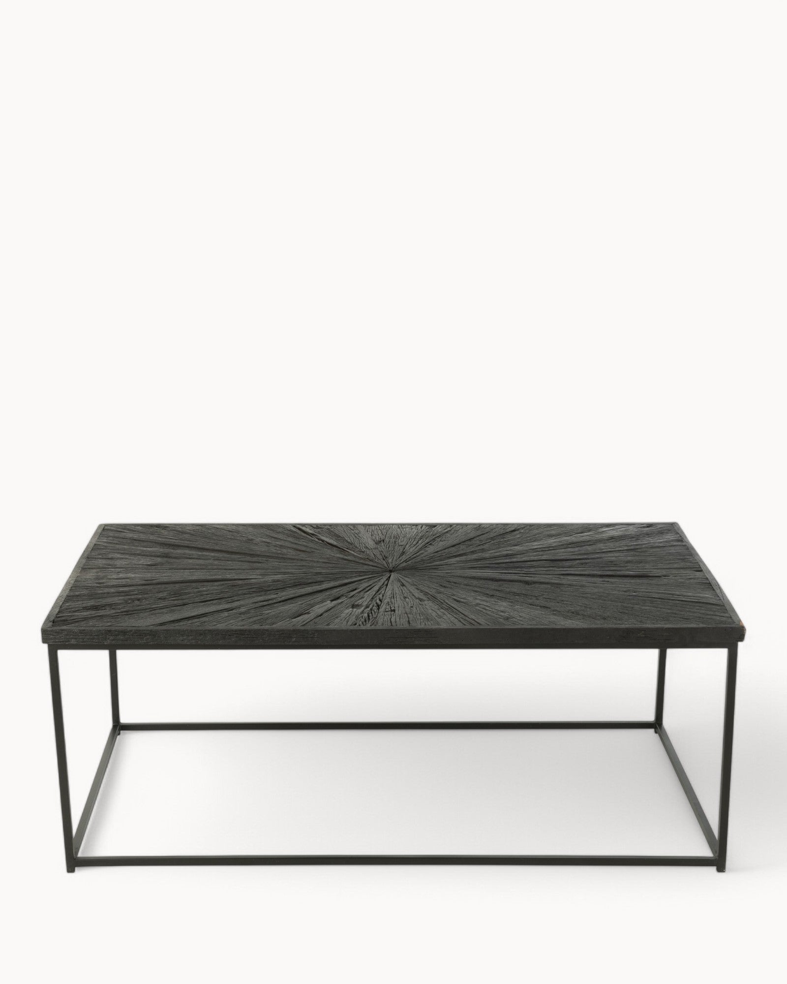 J-Line – Shanil Couchtisch – Holz & Eisen, Schwarz – 120,5 x 70 cm