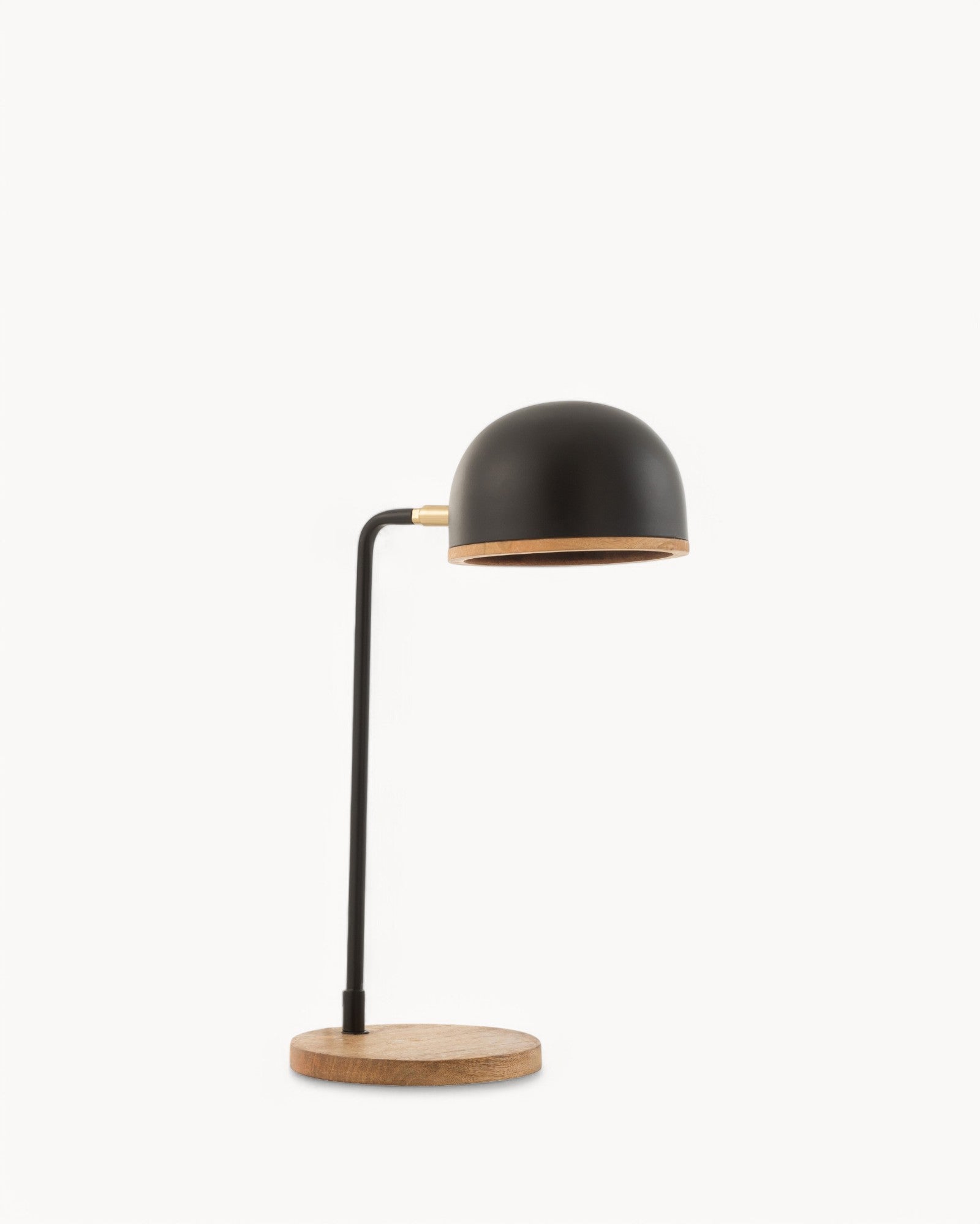 J-Line – Tischlampe Evy – Schwarz/Natur – Eisen & Holz – E14 Fassung