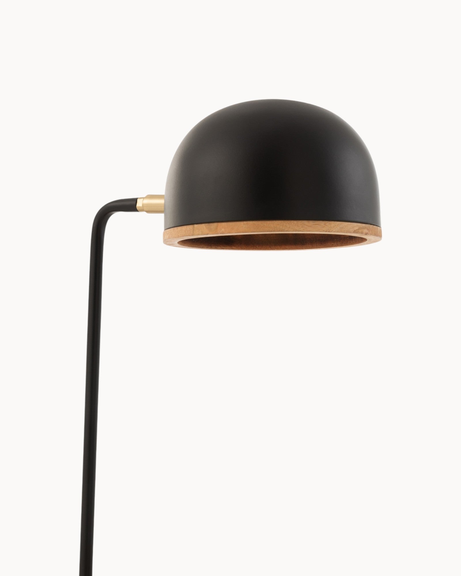 J-Line – Tischlampe Evy – Schwarz/Natur – Eisen & Holz – E14 Fassung