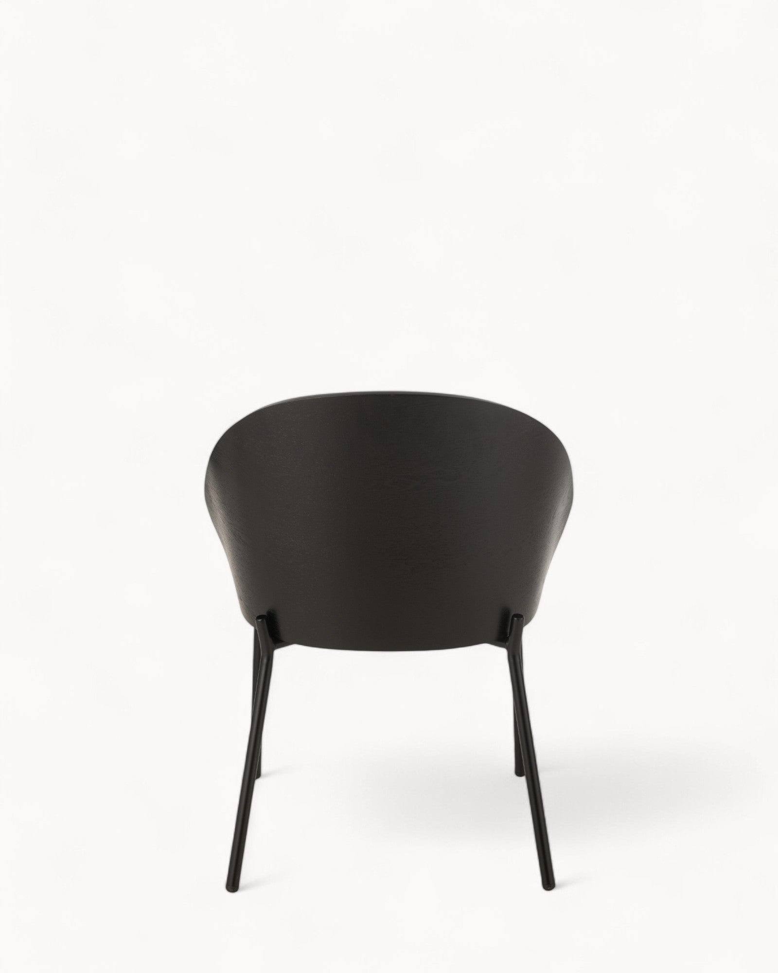 J-Line Stuhl Lone – Sperrholz & Metall Schwarz/Grau – Moderner Designstuhl