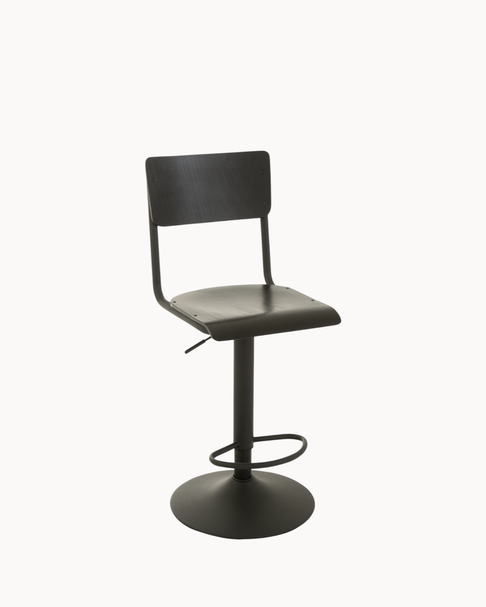 J-Line – Barhocker Holz/Metall Schwarz – Industrial Design, 79 cm Sitzhöhe