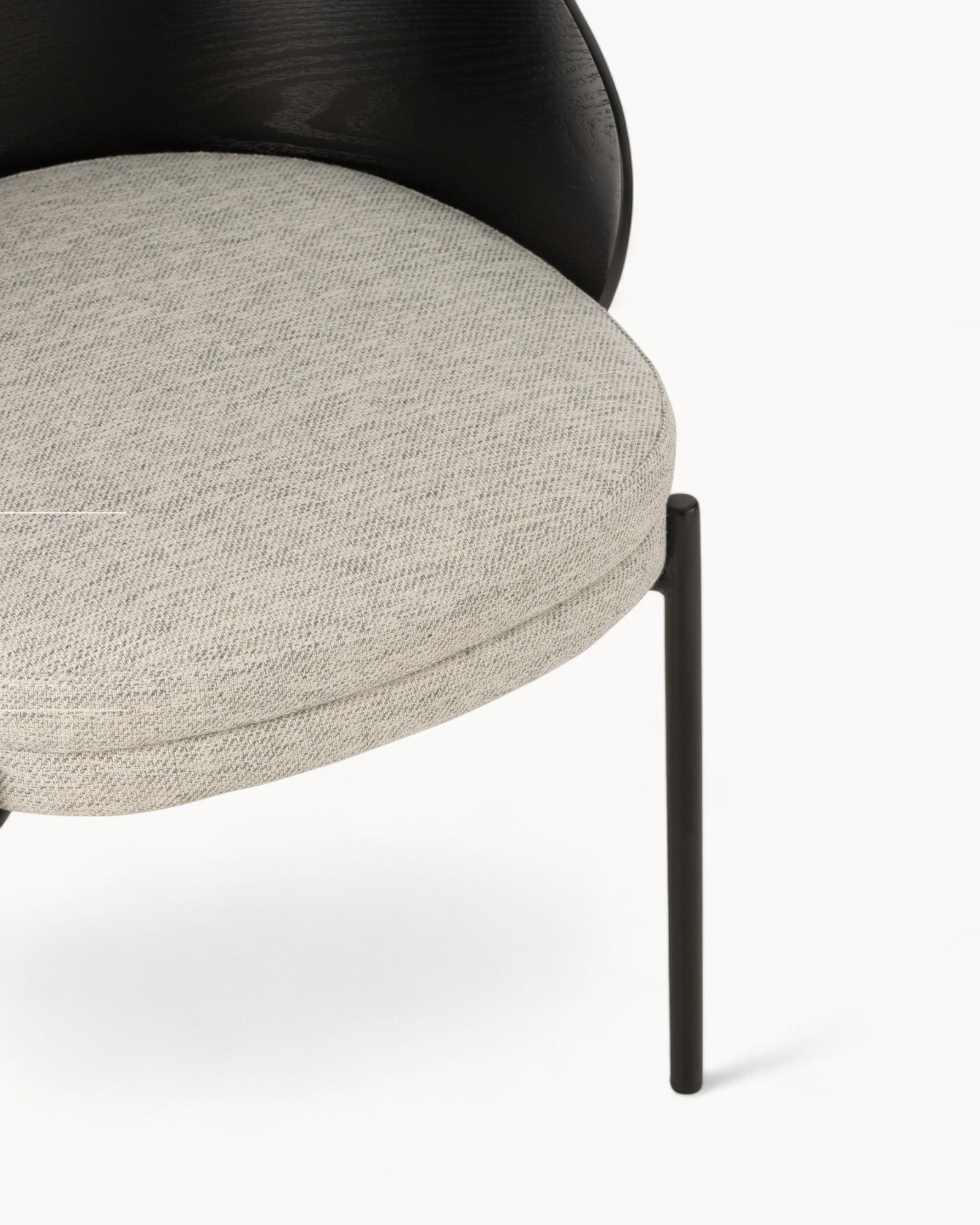 J-Line Stuhl Lone – Sperrholz & Metall Schwarz/Grau – Moderner Designstuhl