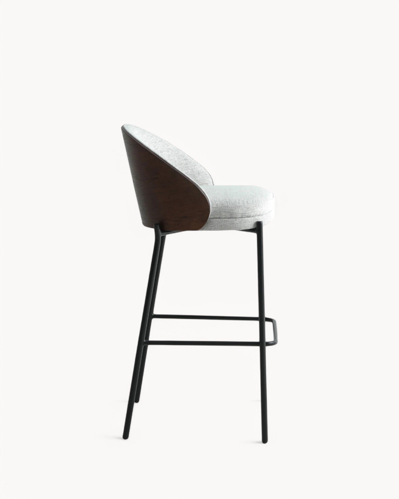 House Nordic – Canelas Barstuhl 2er-Set, grau/braun/schwarz