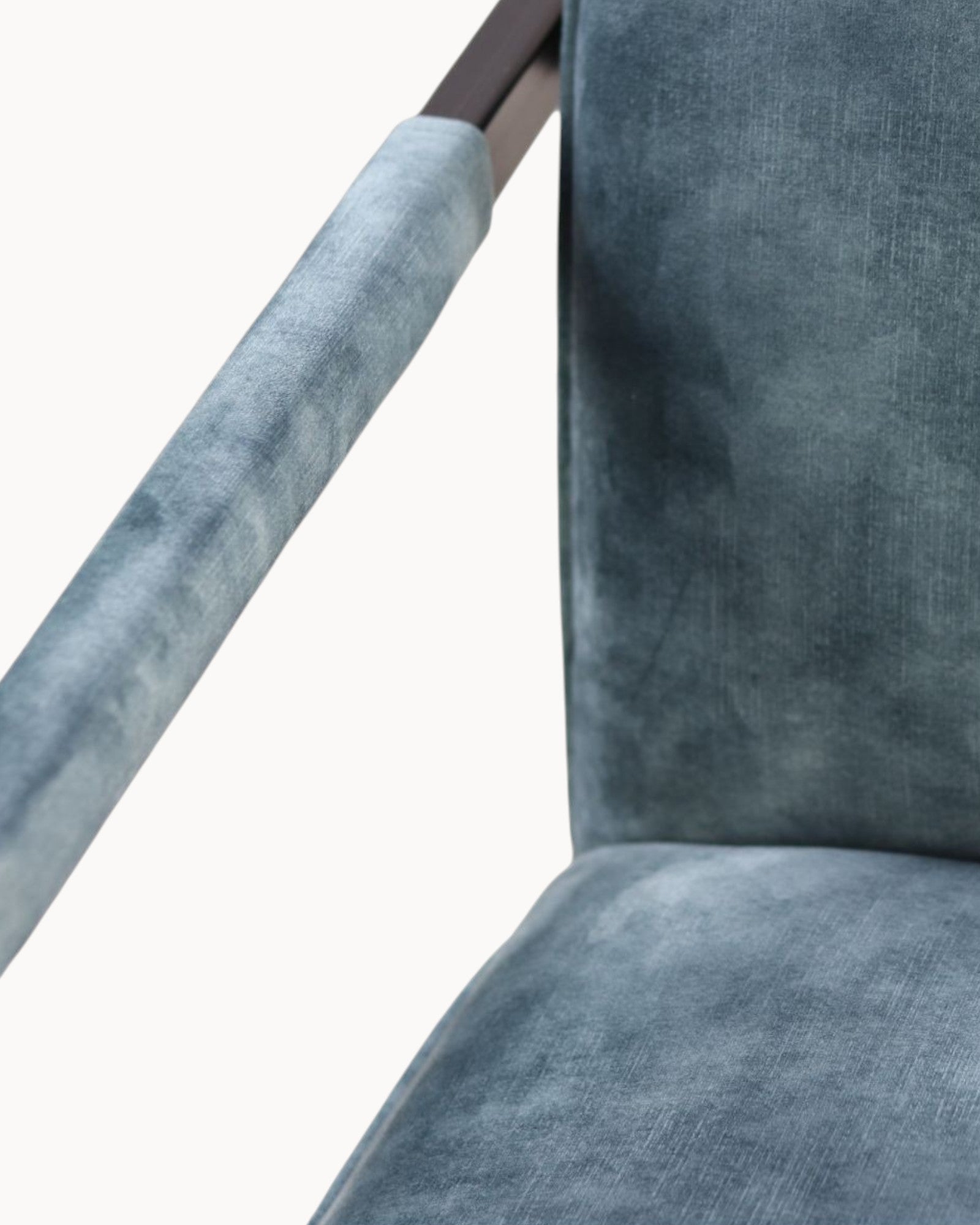 HSM Collection Esszimmerstühle 2er-Set – Blau Samt – Schwarze Beine