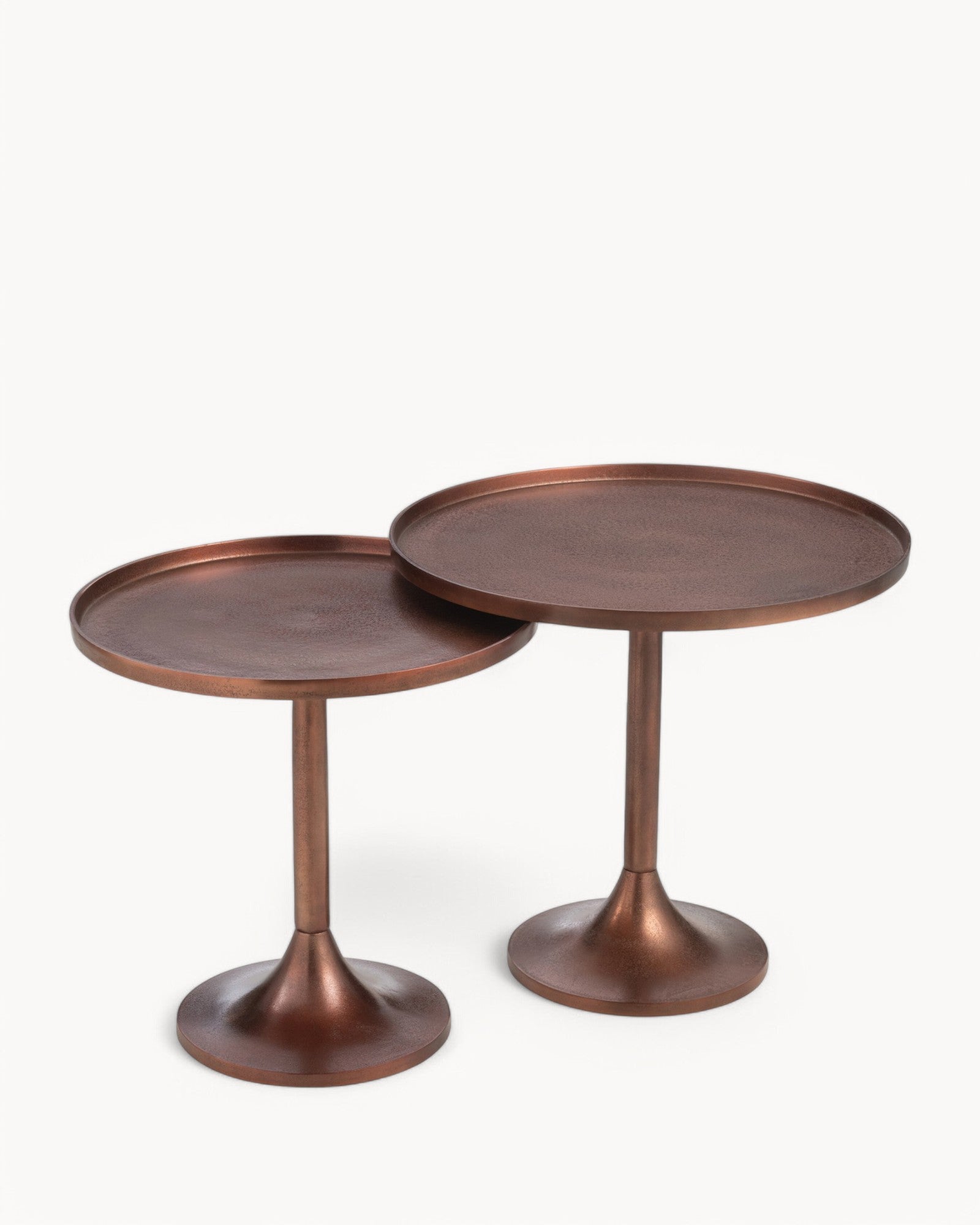 J-Line – Beistelltisch Set – Aluminium Bronze, 2er Set, modernes Design