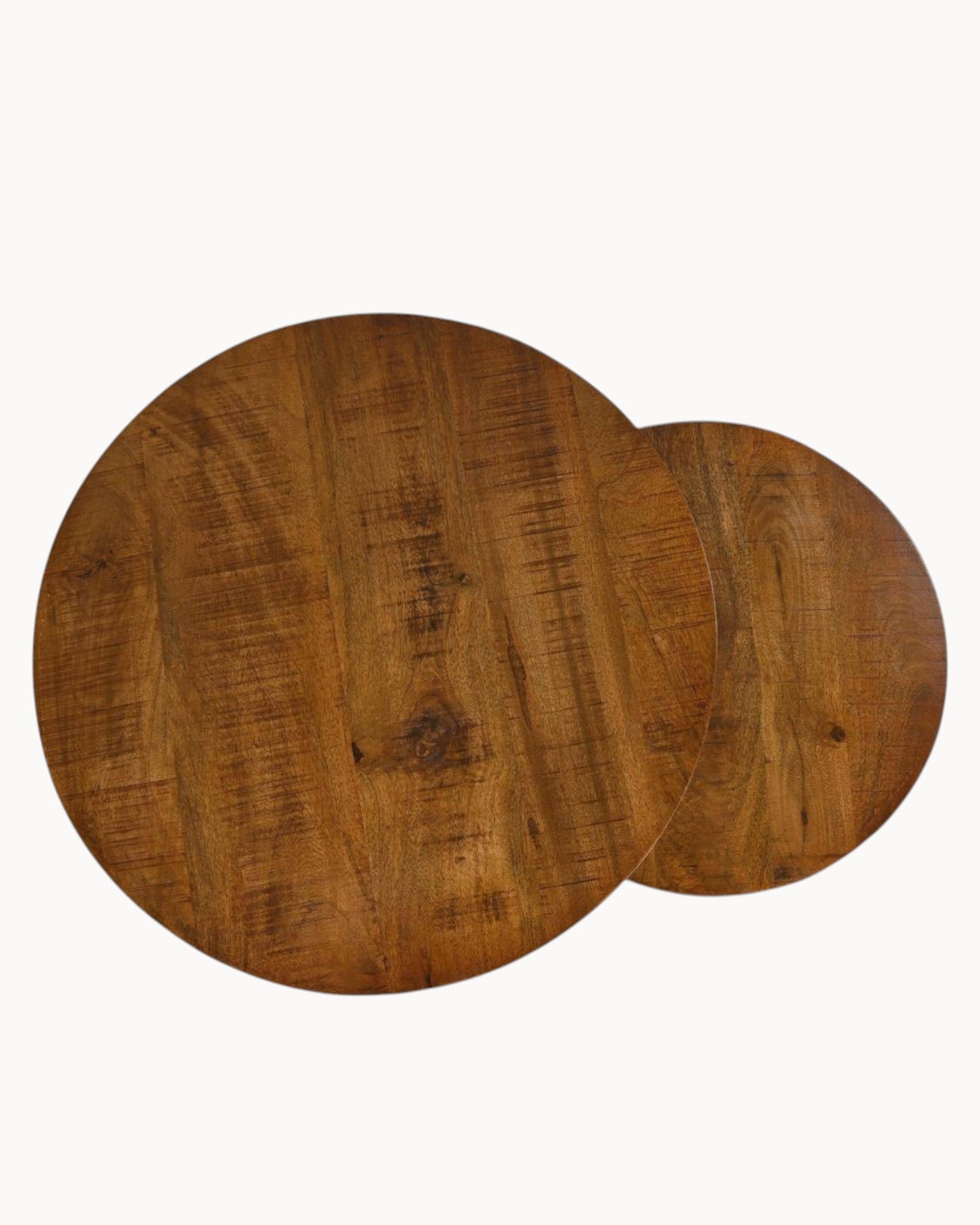 HSM Collection - Runder Couchtisch Ronin S/2 ø60/45 cm - Mangoholz/Stahl