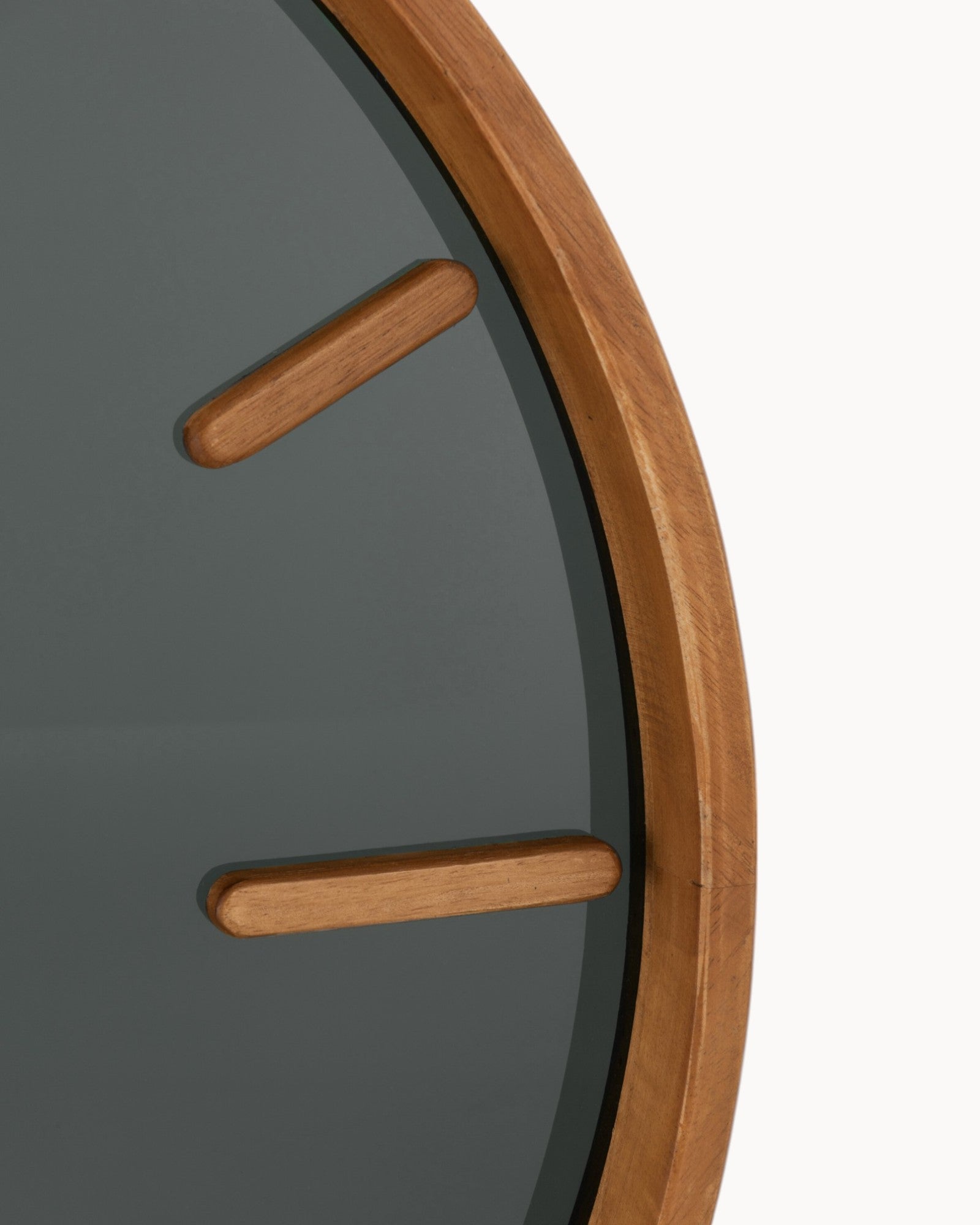 J-Line – Wanduhr rund – Holz/Glas – Braun/Schwarz – Ø 60 cm