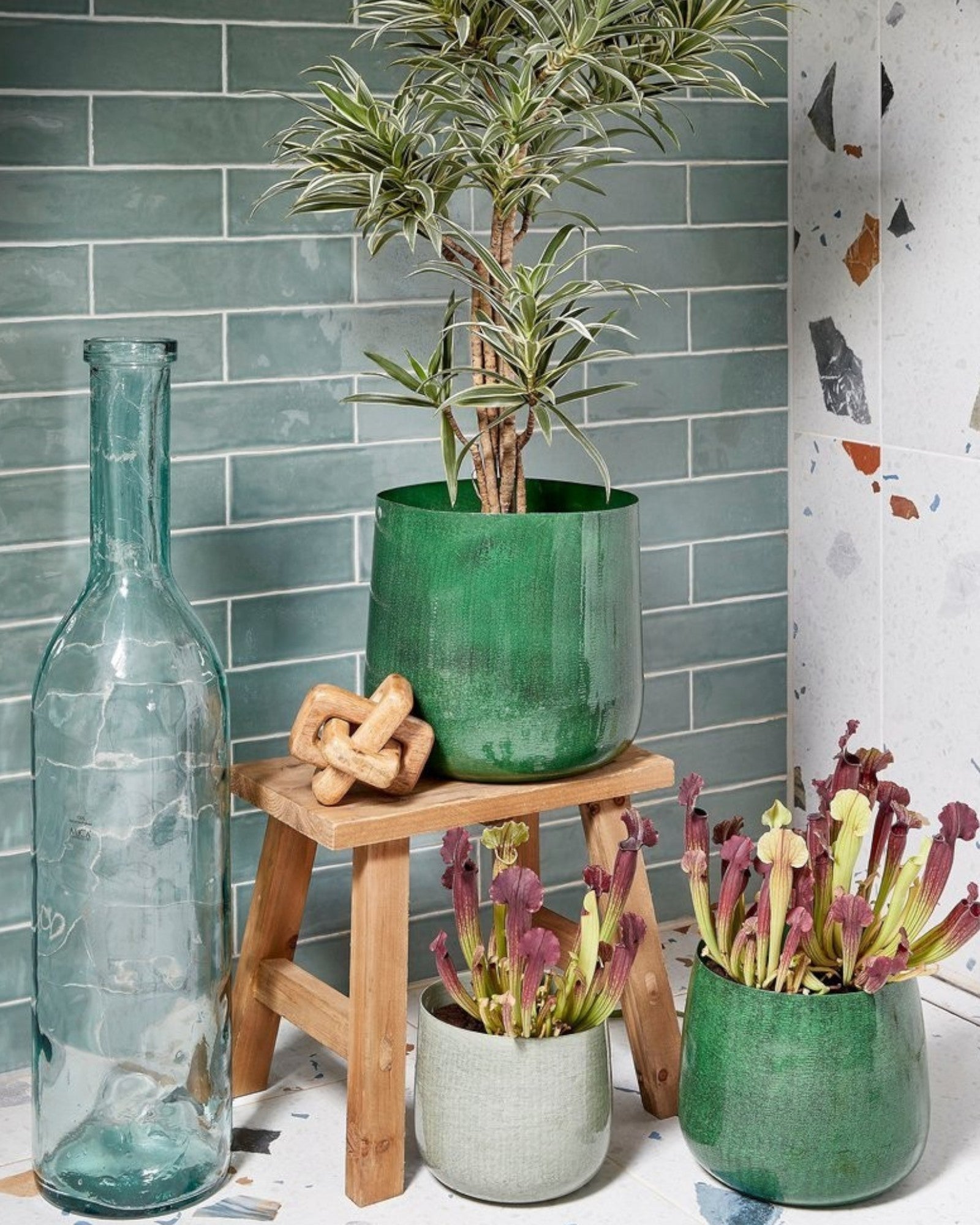 Mica Decorations Holzhocker Braun – Recyceltes Holz – 38x29x34 cm