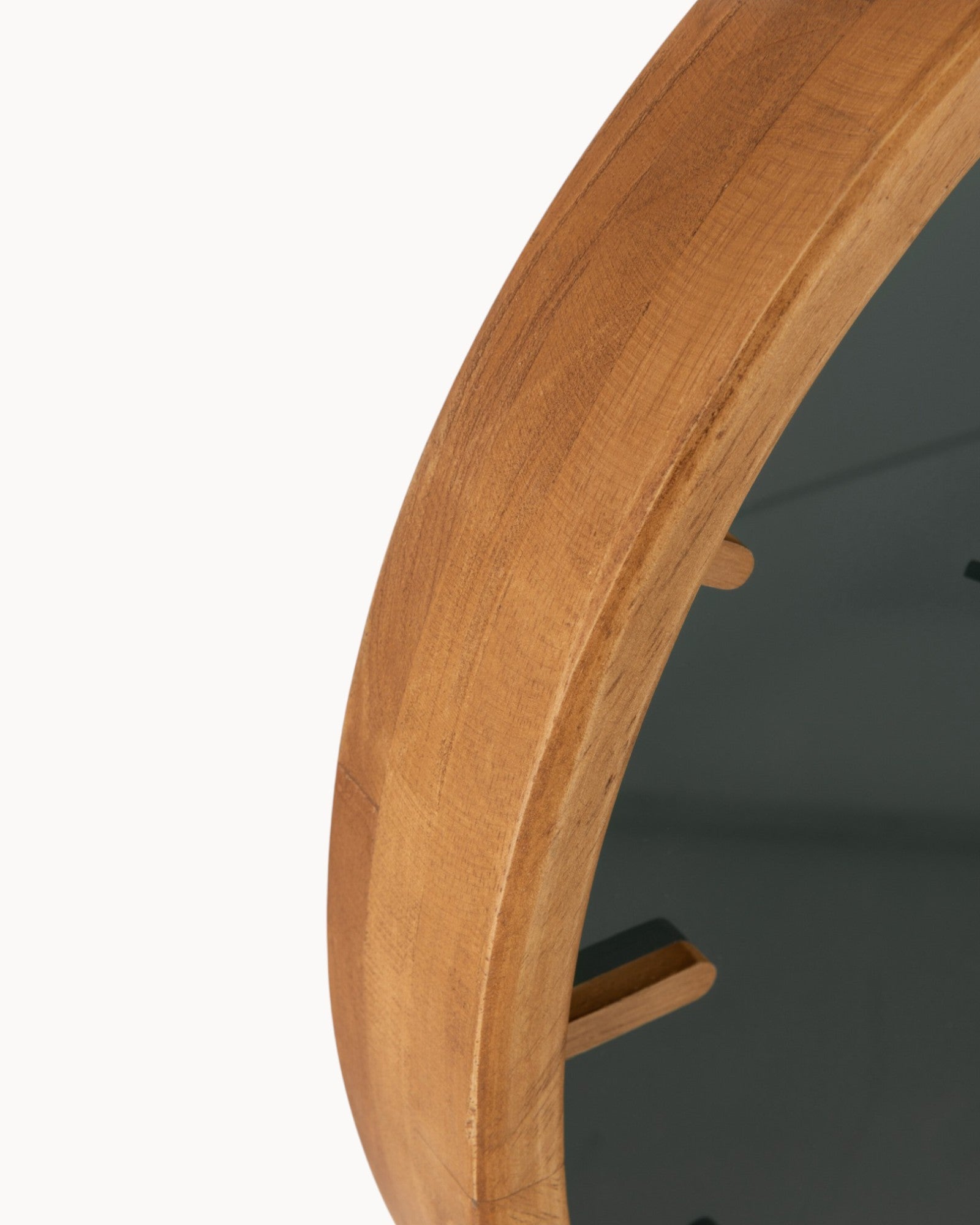 J-Line – Wanduhr Rund – Holz & Glas | Braun/Schwarz | Ø 40 cm