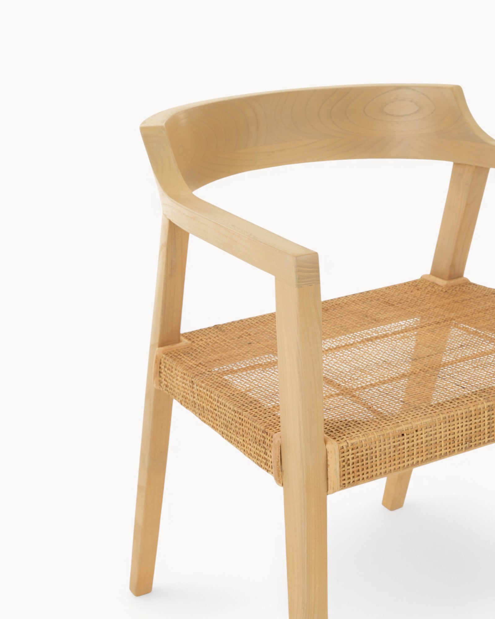 J-Line – Esszimmerstuhl Emma – Teakholz Natur – 55x55x71 cm